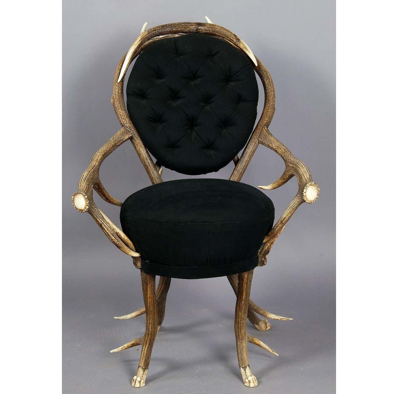 Paar Zeldzame Geweifauteuils, Frans, Ca. 1860 photo for sale