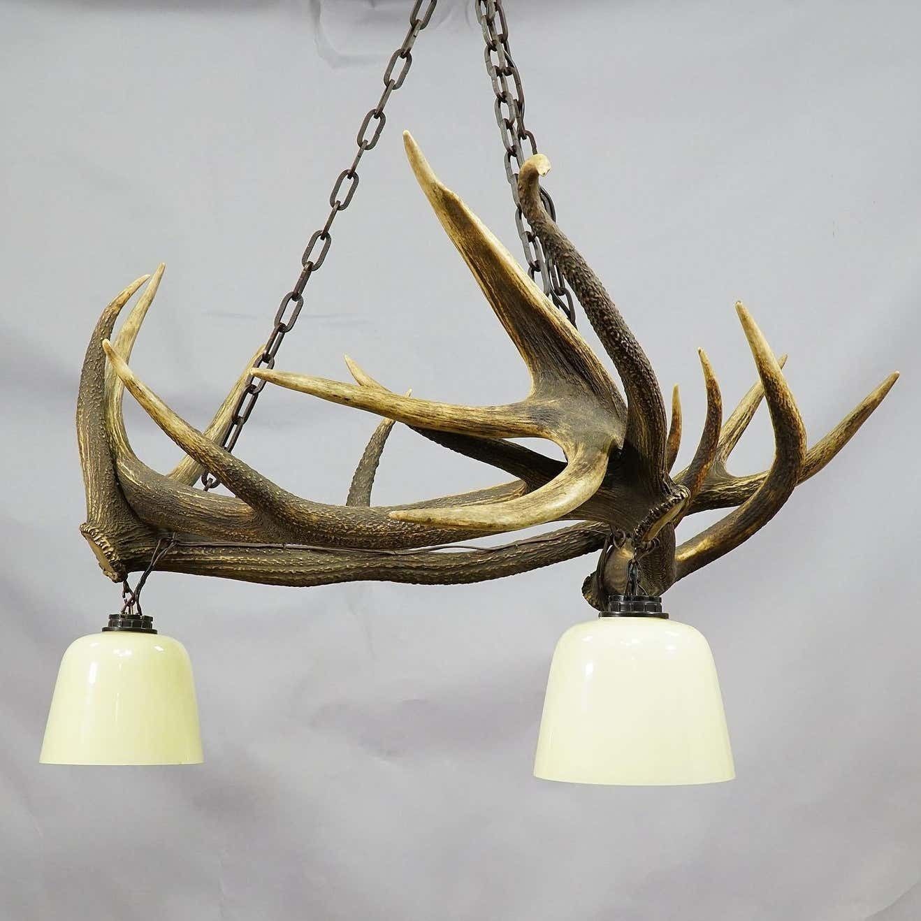 Rustic Antler Lamp With Deer Antlers photo 718.0