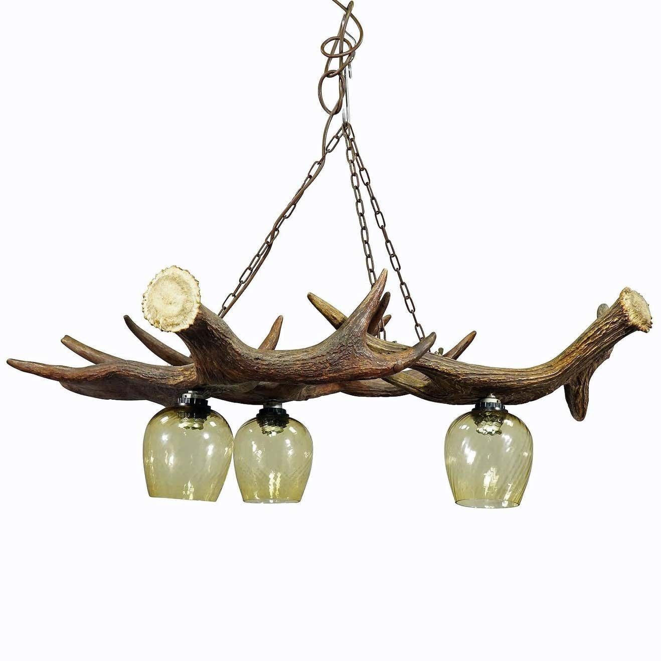 Rustic Antler Lamp With Elk Antlers photo furniture