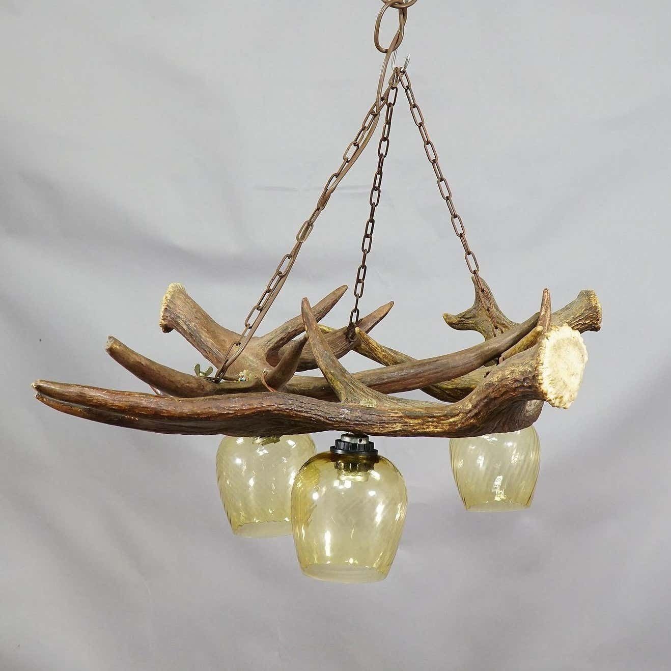 Rustic Antler Lamp With Elk Antlers photo 718.0