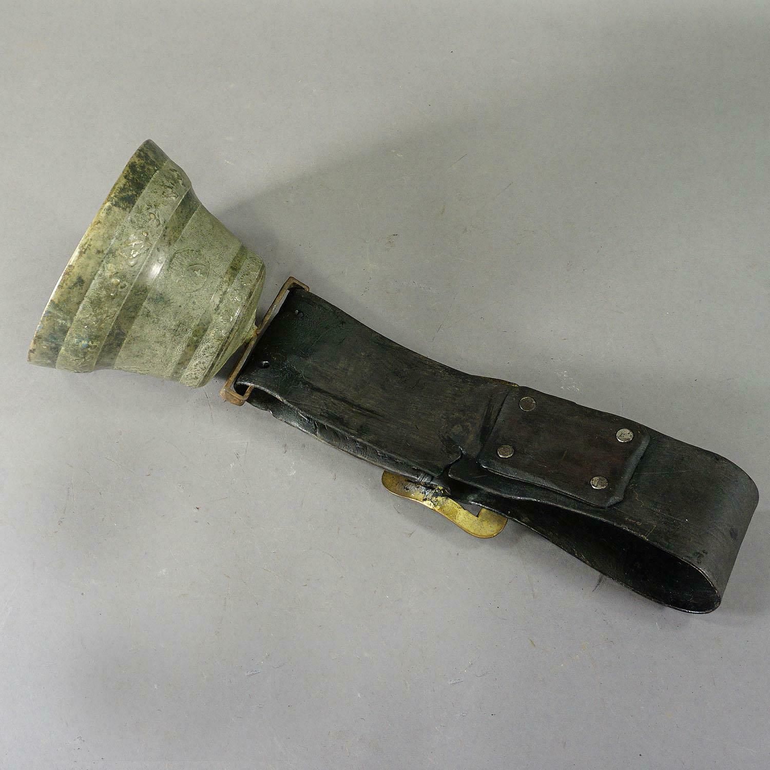 Antique Casted Bronze Cow Bell Made In Switzerland, Ca. 1930 photo Home Decor