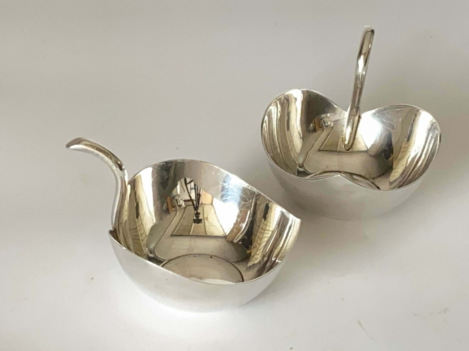 Pair Of Silver Plate Metal Bowl Or Vide Poche, France, 1940 photo furniture
