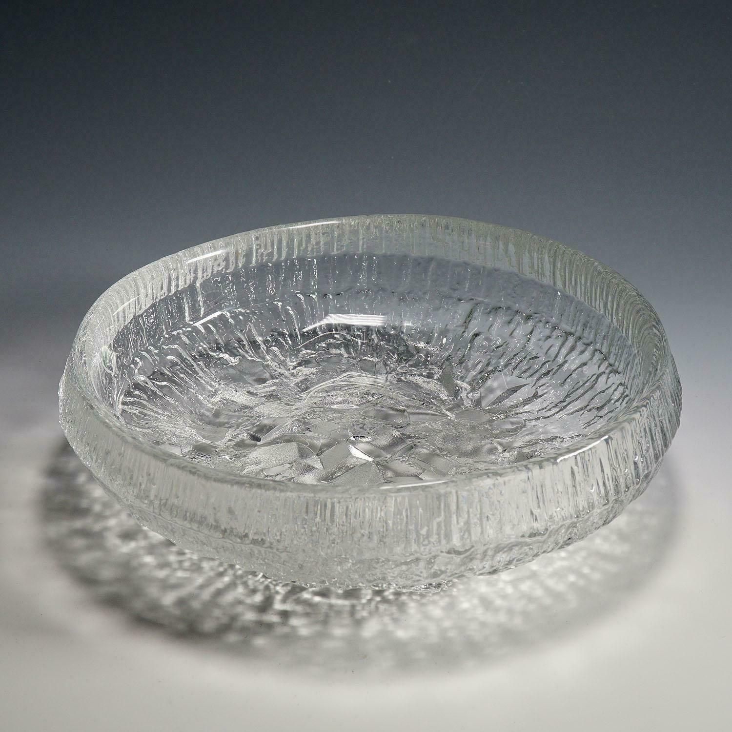 Ice Glass Bowl "Lunaria" By Tapio Wirkkala For Iittala 1972 photo furniture
