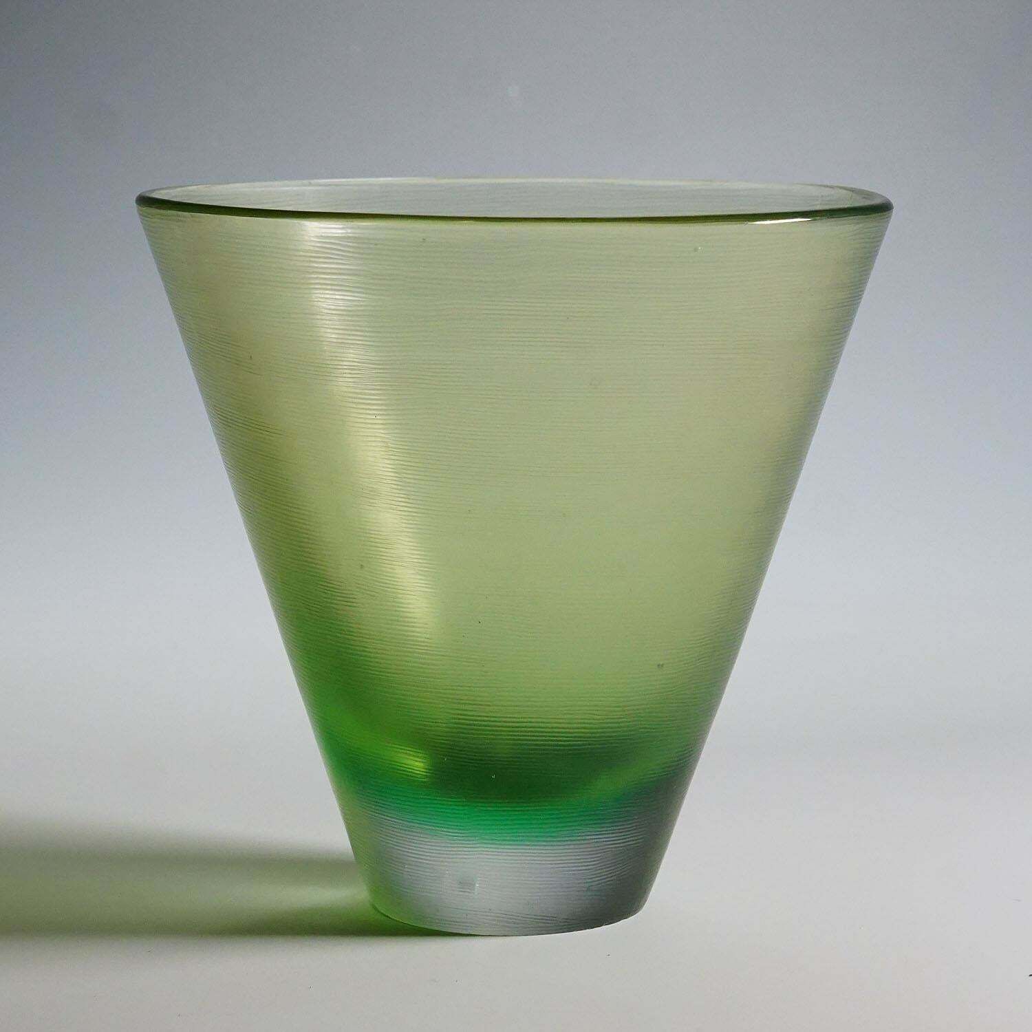 Venini Art Glass Vase With Inciso Decoration Paolo Venini, Murano 1956 photo Home Decor