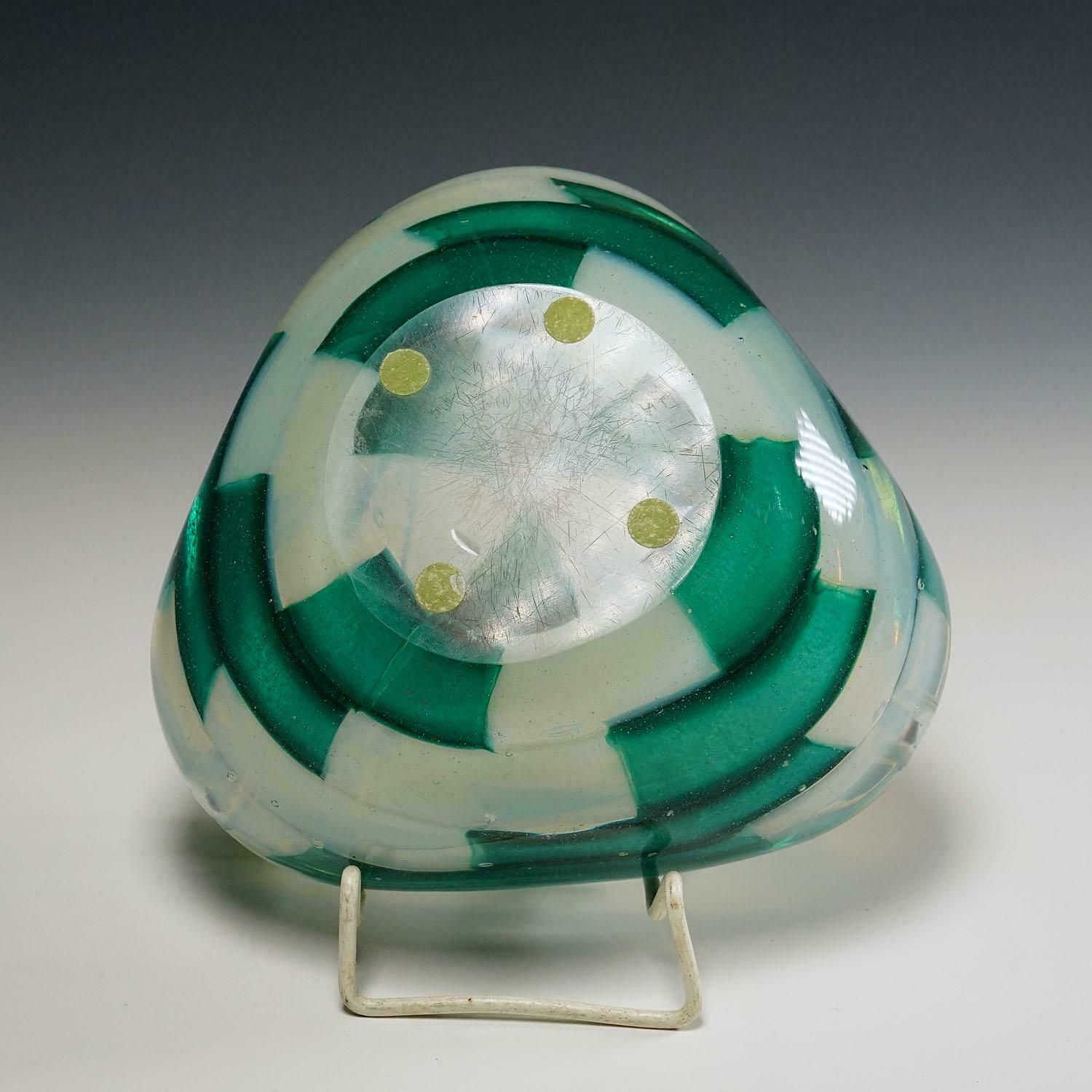 photo furniture Vintage Murano Pezzato Art Glass Ashtray By Barovier & Toso 1950s