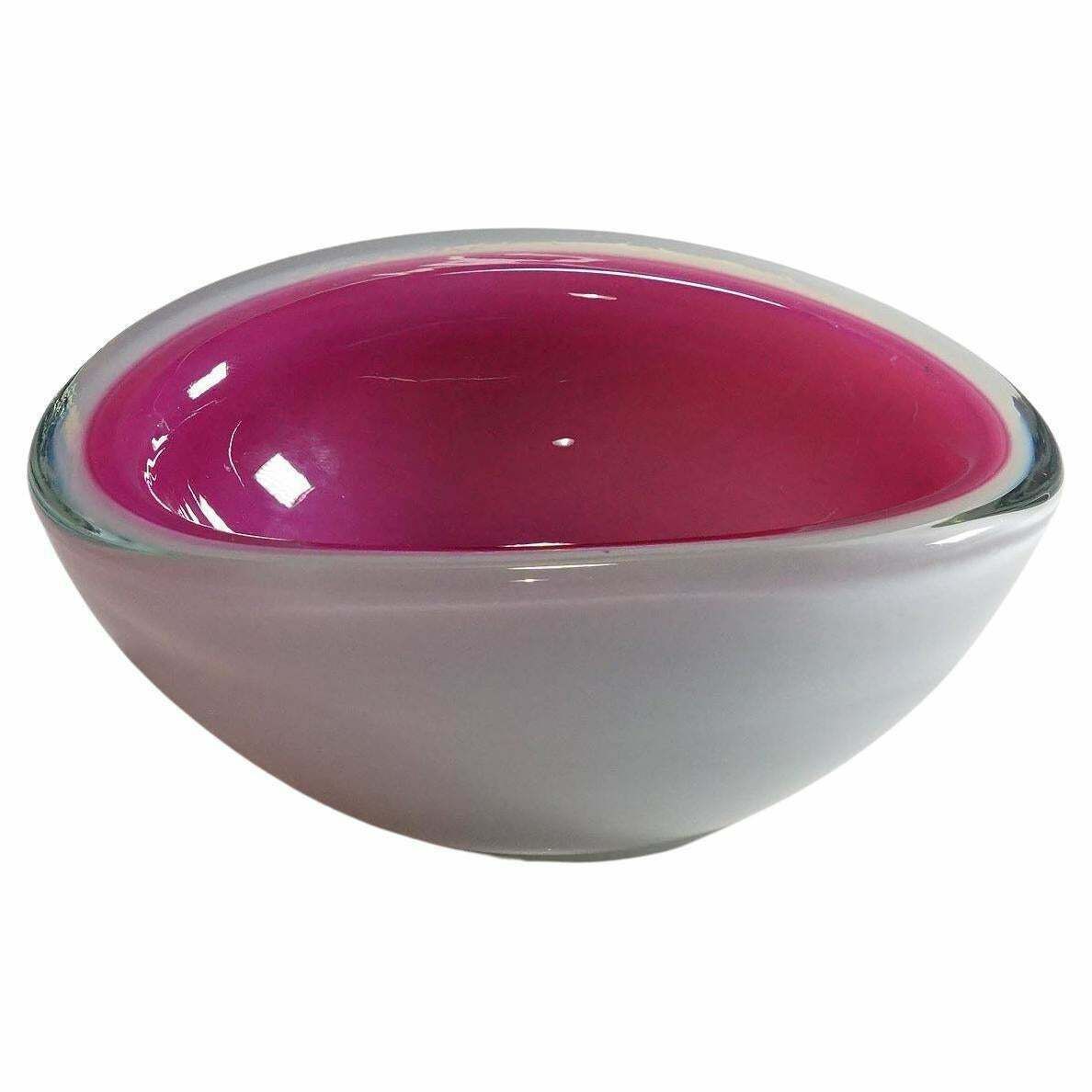 Archimede Seguso "Alabastro" Art Glass Bowl, Murano, Italy, Ca. 1958