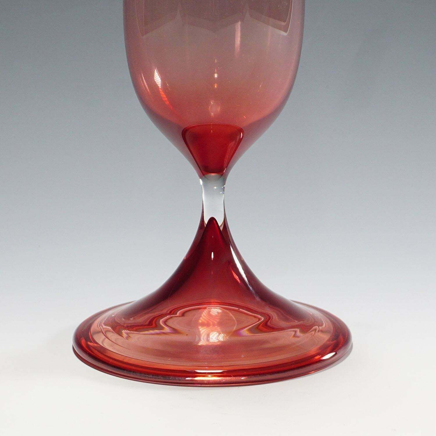 Tulip Vase By Nils Landberg For Orrefors, Sweden Ca. 1957 photo for sale