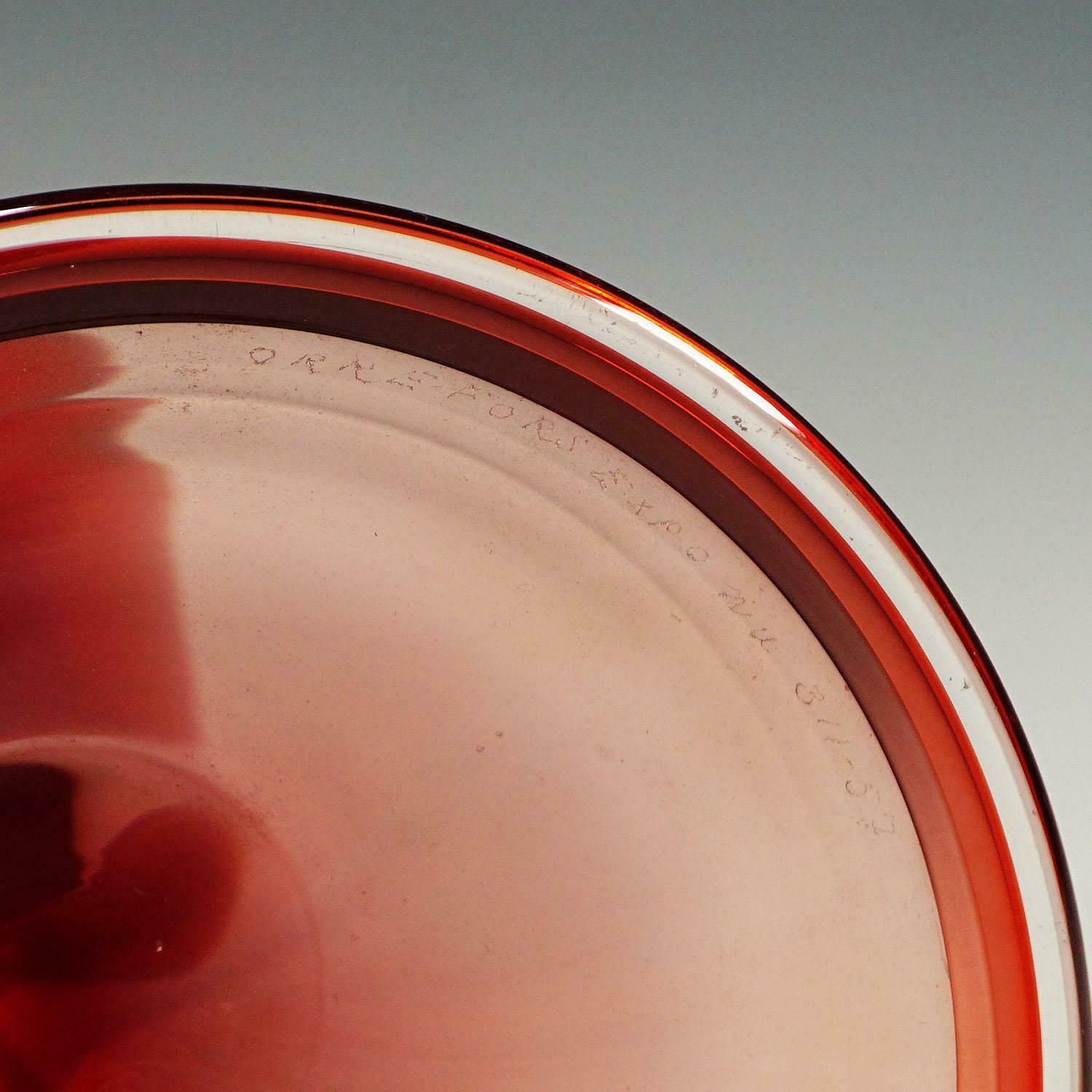 Tulip Vase By Nils Landberg For Orrefors, Sweden Ca. 1957 photo vintage