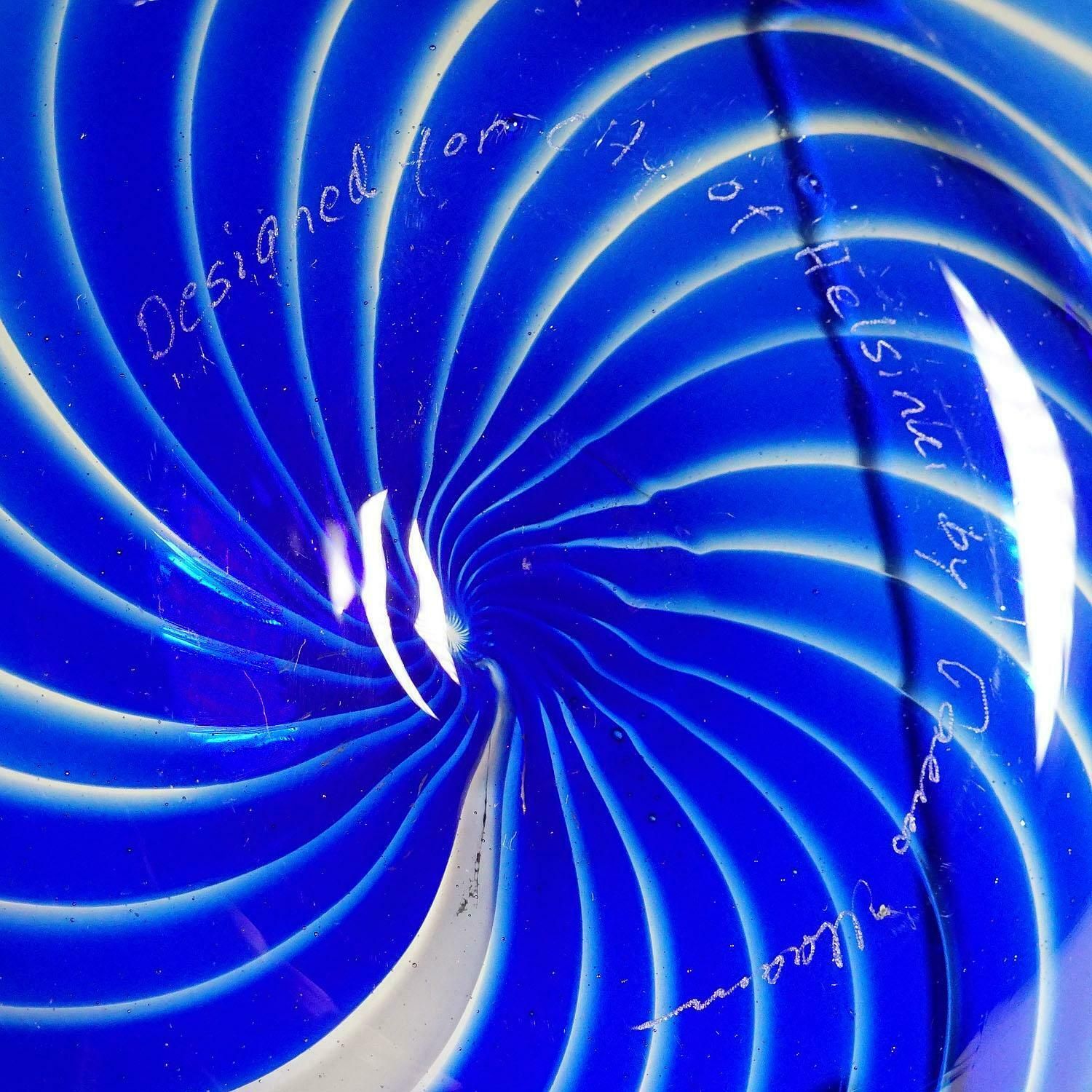 Large Filigree Glass Plate By Tarmo Maaronen For Bianco Blu, Fiscars Finnland photo vinterior