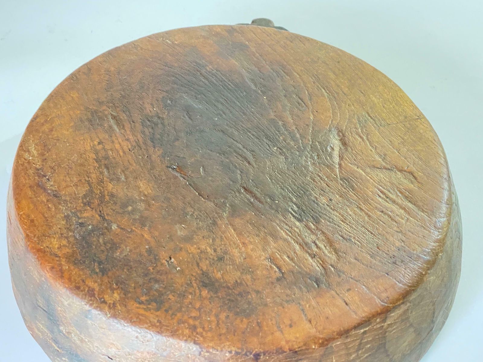 Brutalist Wood Bowl, Large, In A Brown Patina, India, 19th Century photo furniture
