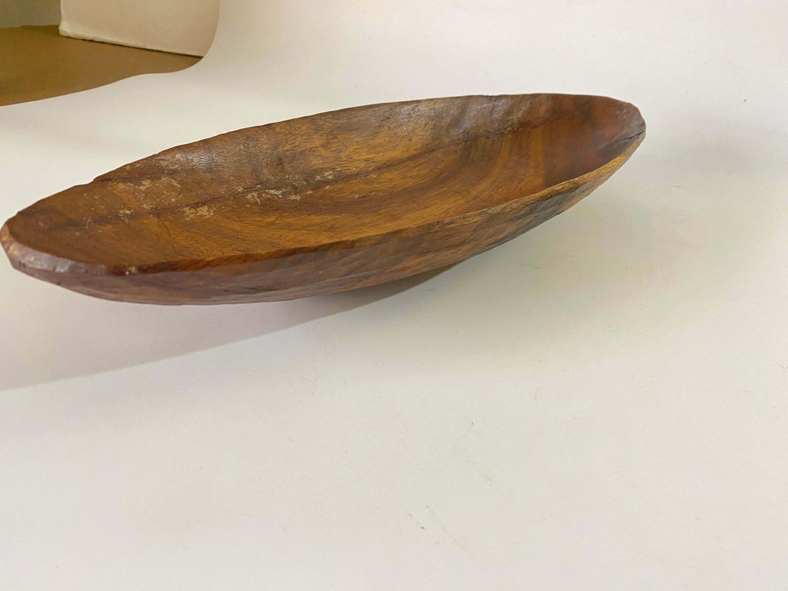 Brutalist Wood Bowl, Large, In A Brown Patina, France, Circa 1960 photo 488.0
