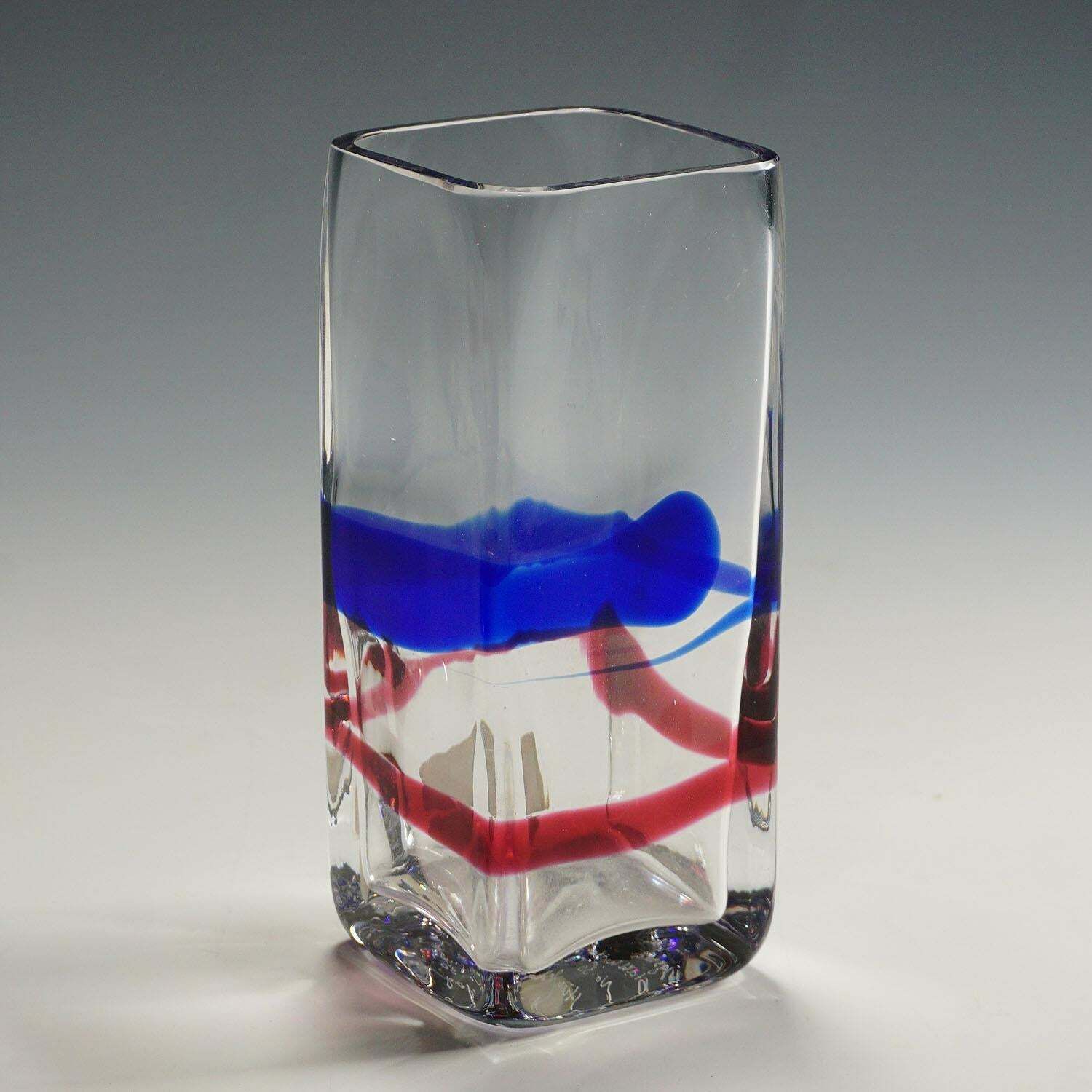 Art Glass Vases By Erick Hoeglund For Vrigstad Glassworks Ca. 1980s photo vinterior