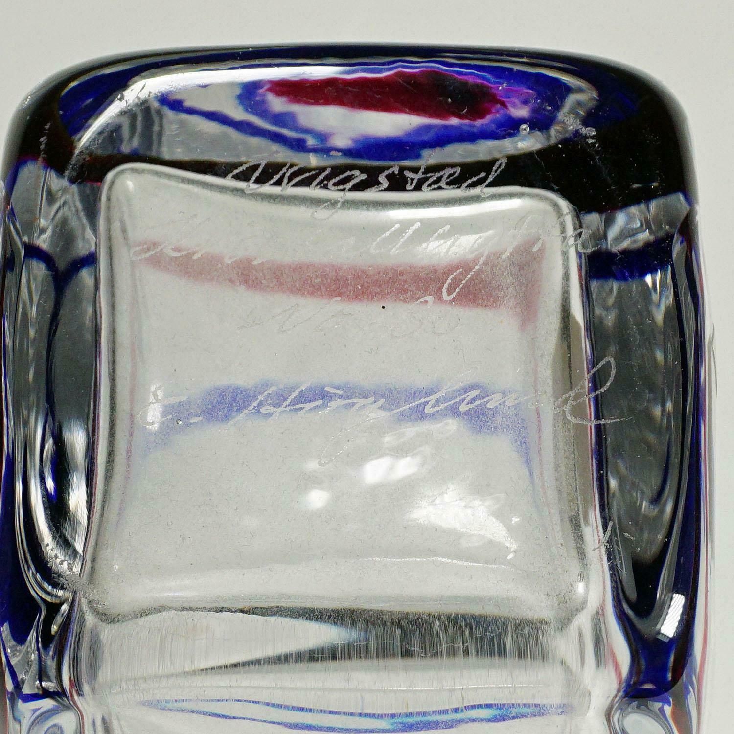 photo for sale Art Glass Vases By Erick Hoeglund For Vrigstad Glassworks Ca. 1980s