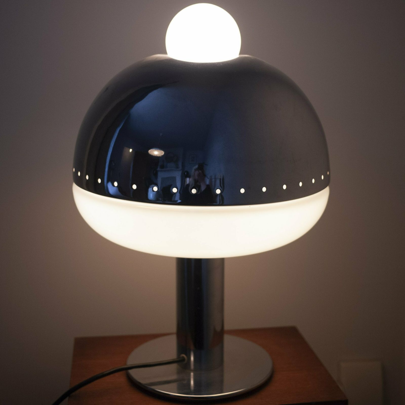 Pair Of Italian Space Age Mushroom Lights By Goffredo Reggiani By Reggiani Illuminazione, 1970s photo vintage