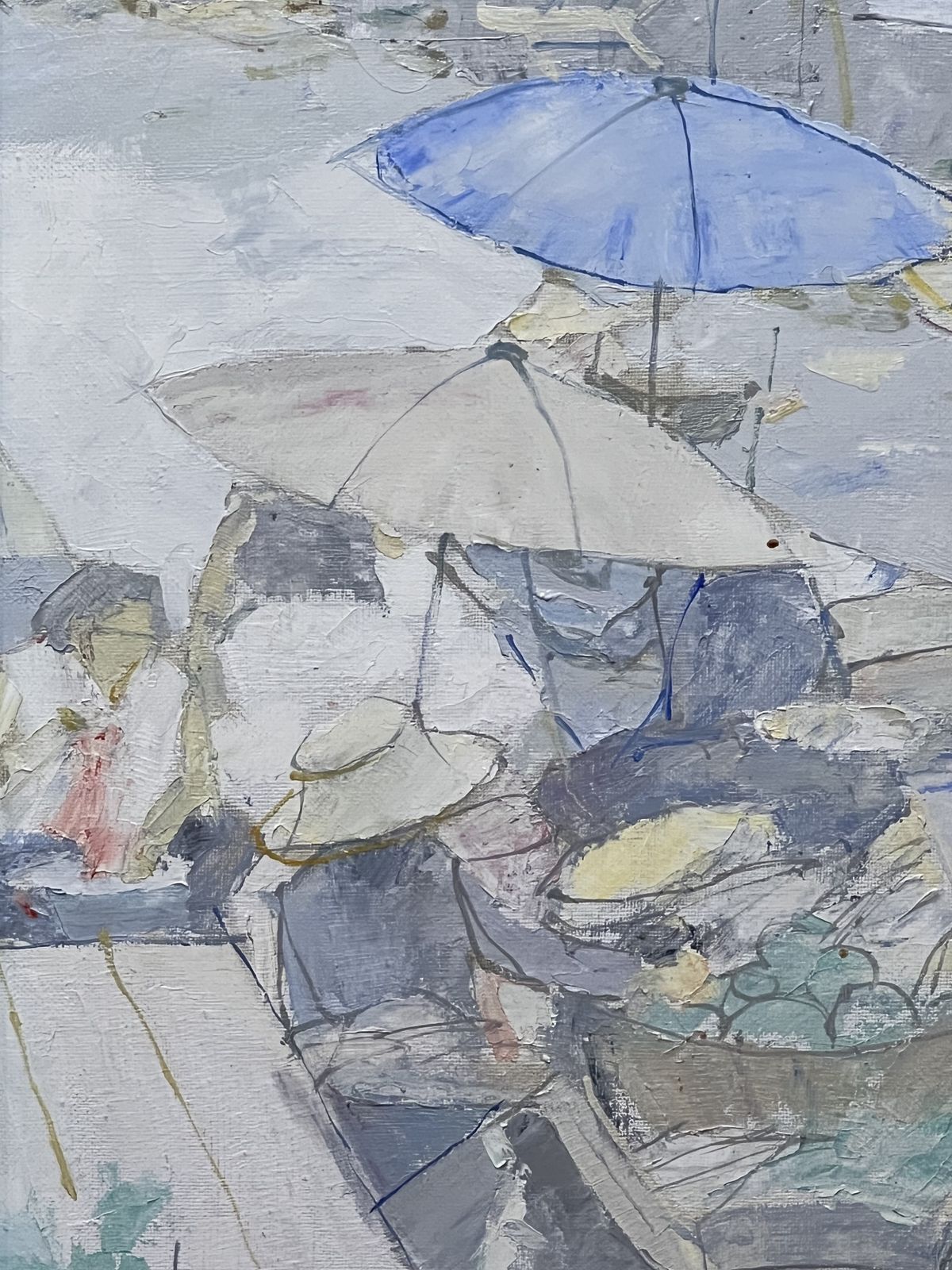 Impressionist 'Canal Vendors In Thailand' Artwork By Thai Artist Patamares Livisit photo vinterior