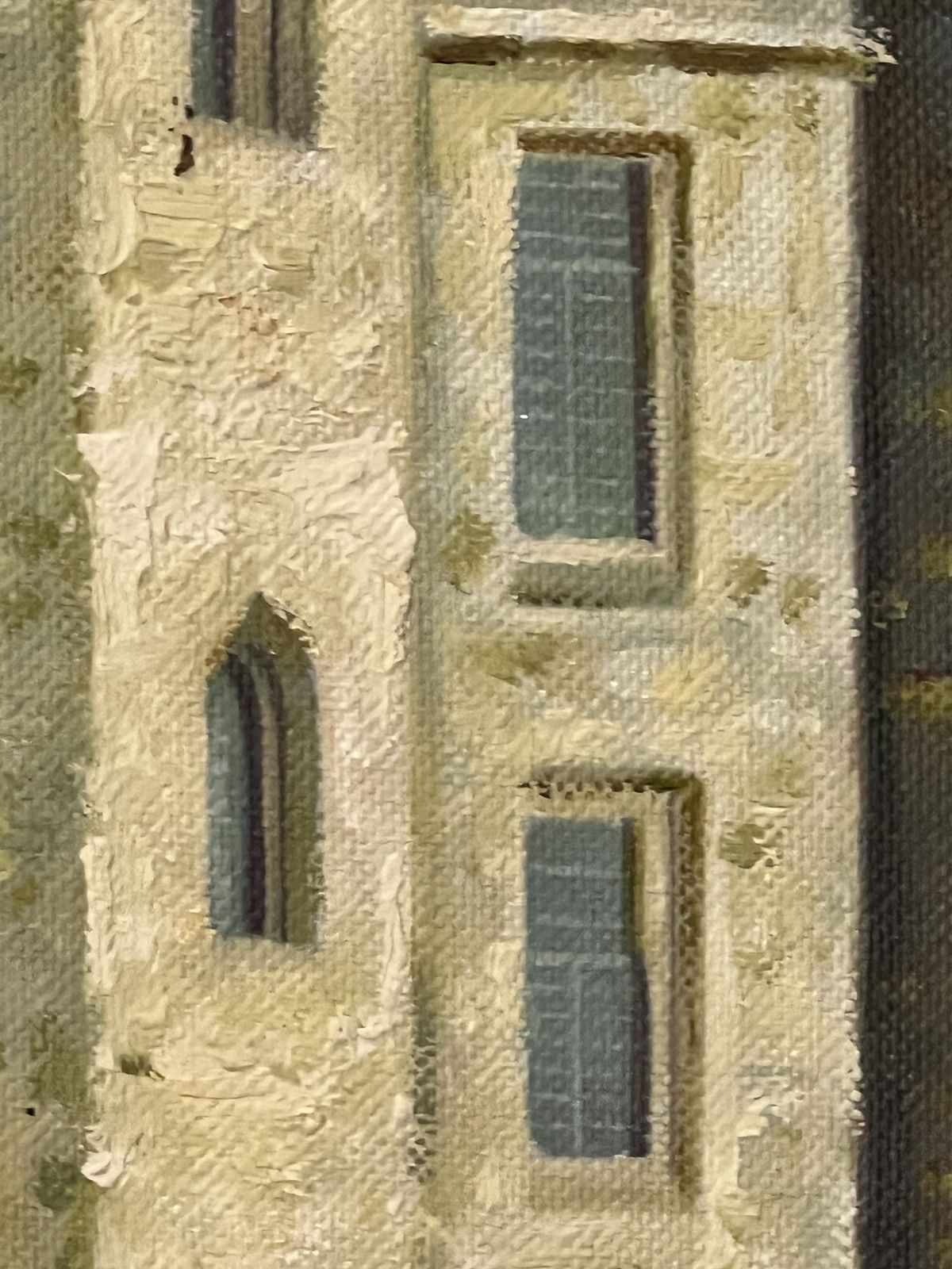 photo vinterior Antique English School Historic Warwick Castle England Oil Painting Signed R Soan