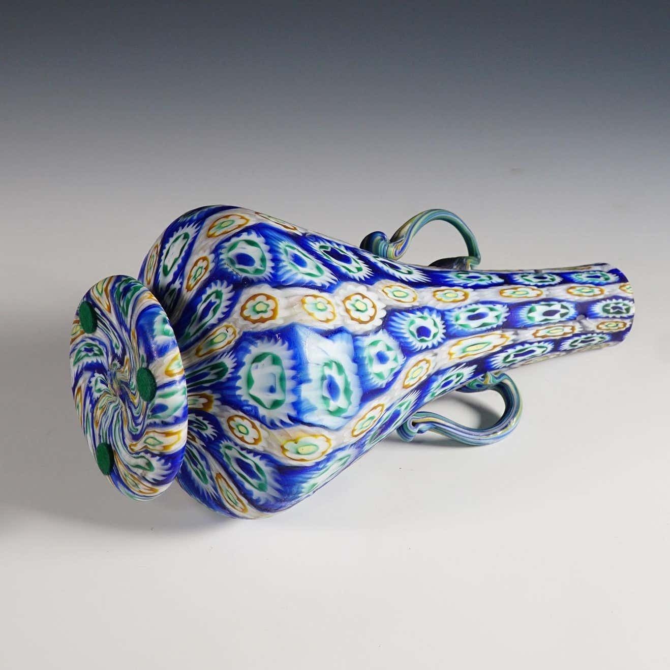 Vetreria Fratelli Toso Millefiori Murrine Vaas Murano Begin 20e Eeuw photo 2225.0