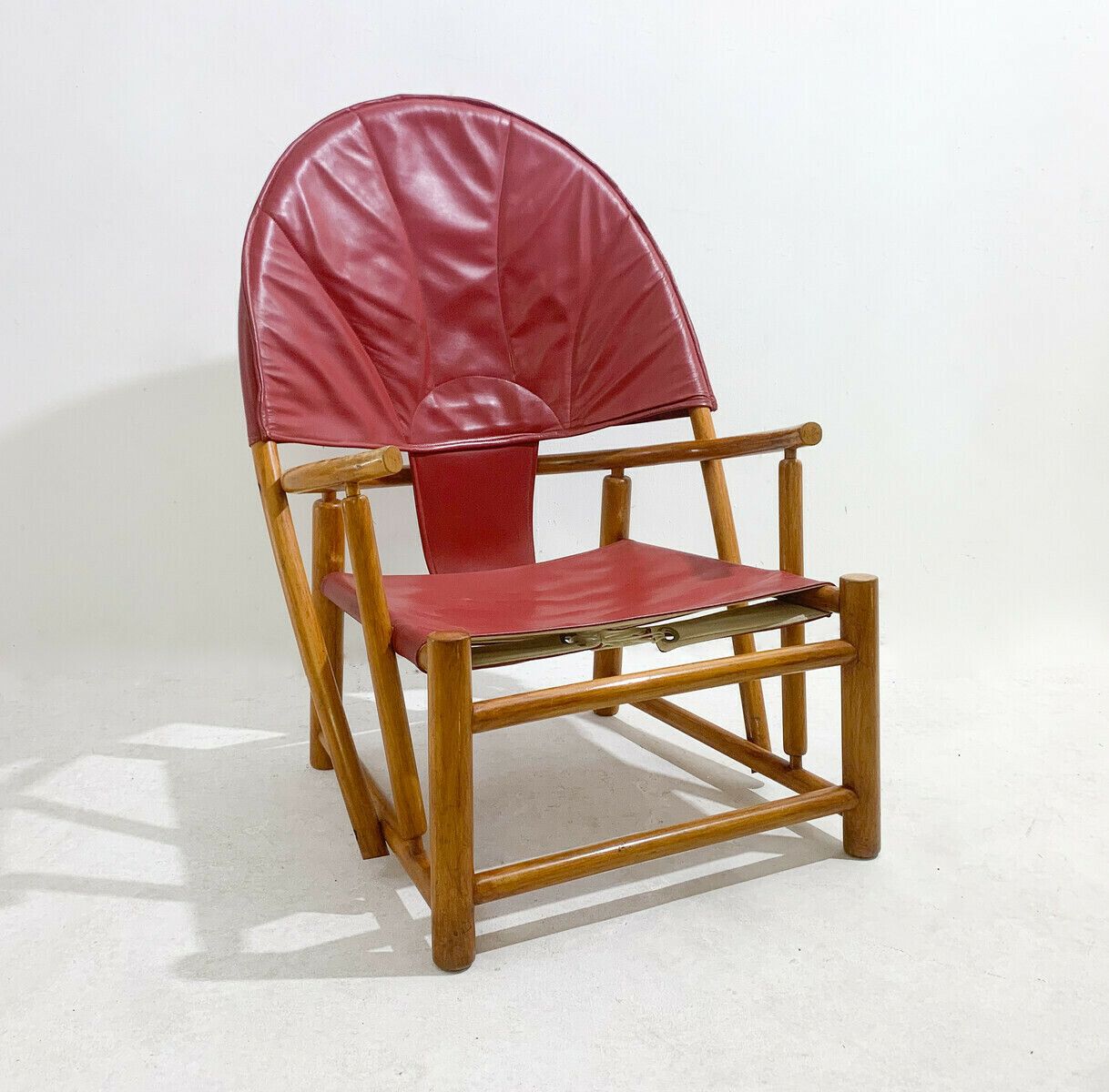 Red "G23" Hoop Armchair By Piero Palange & Werther Toffoloni