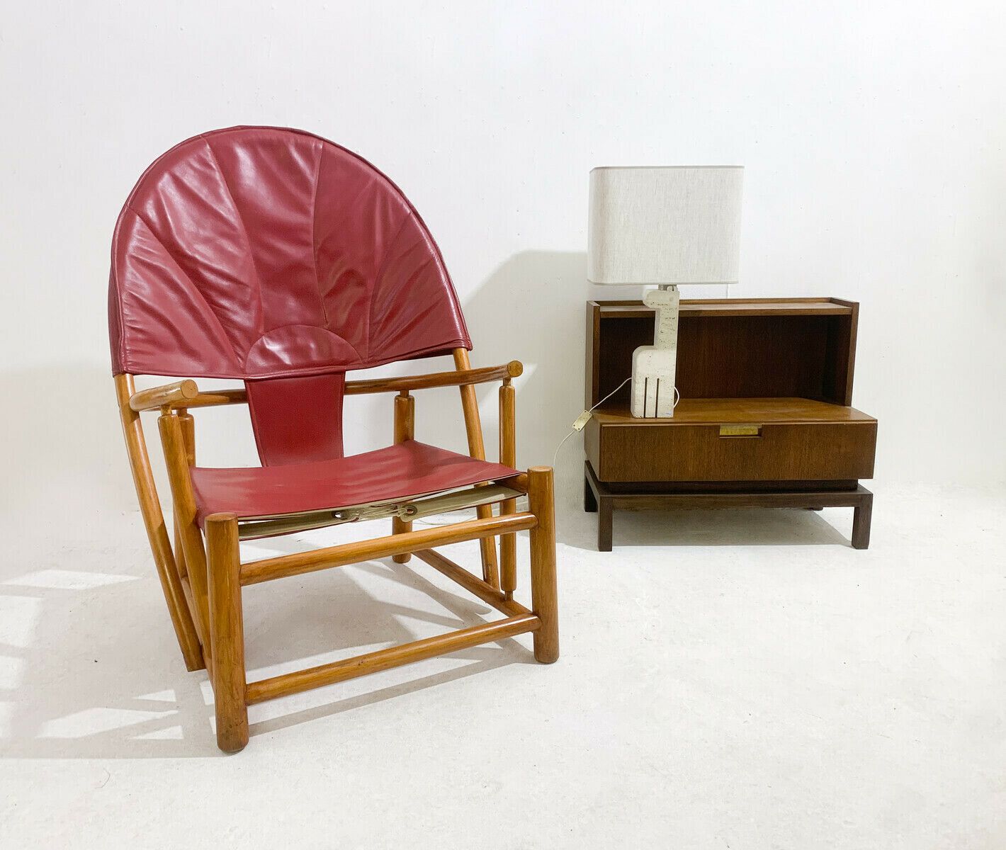 Red "G23" Hoop Armchair By Piero Palange & Werther Toffoloni photo vintage