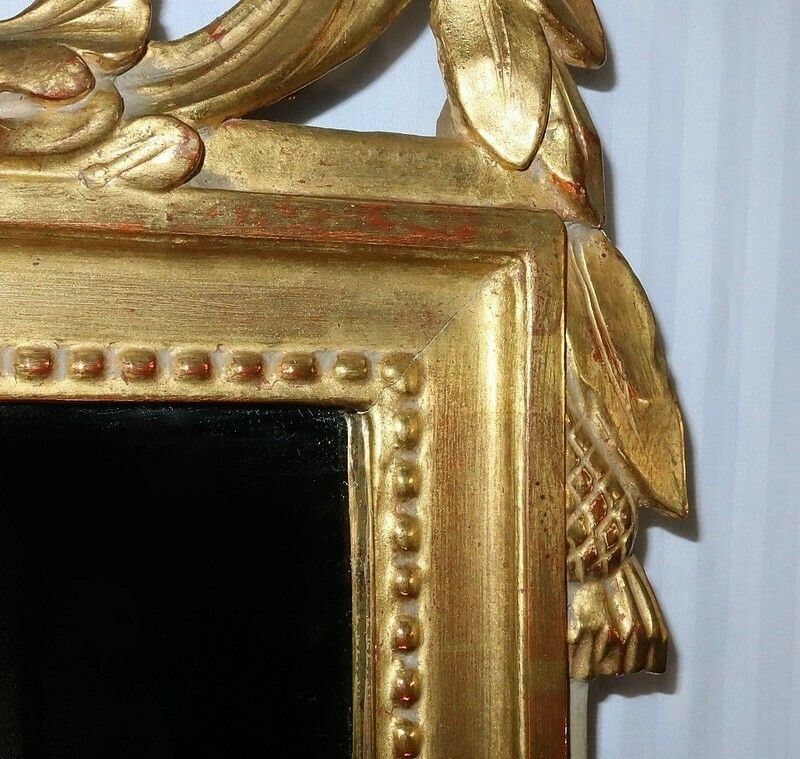 Golden Wood Mirror, Louis XVI Style, Early 20th Century photo vinterior