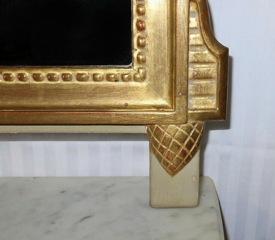 photo furniture Golden Wood Mirror, Louis XVI Style, Early 20th Century