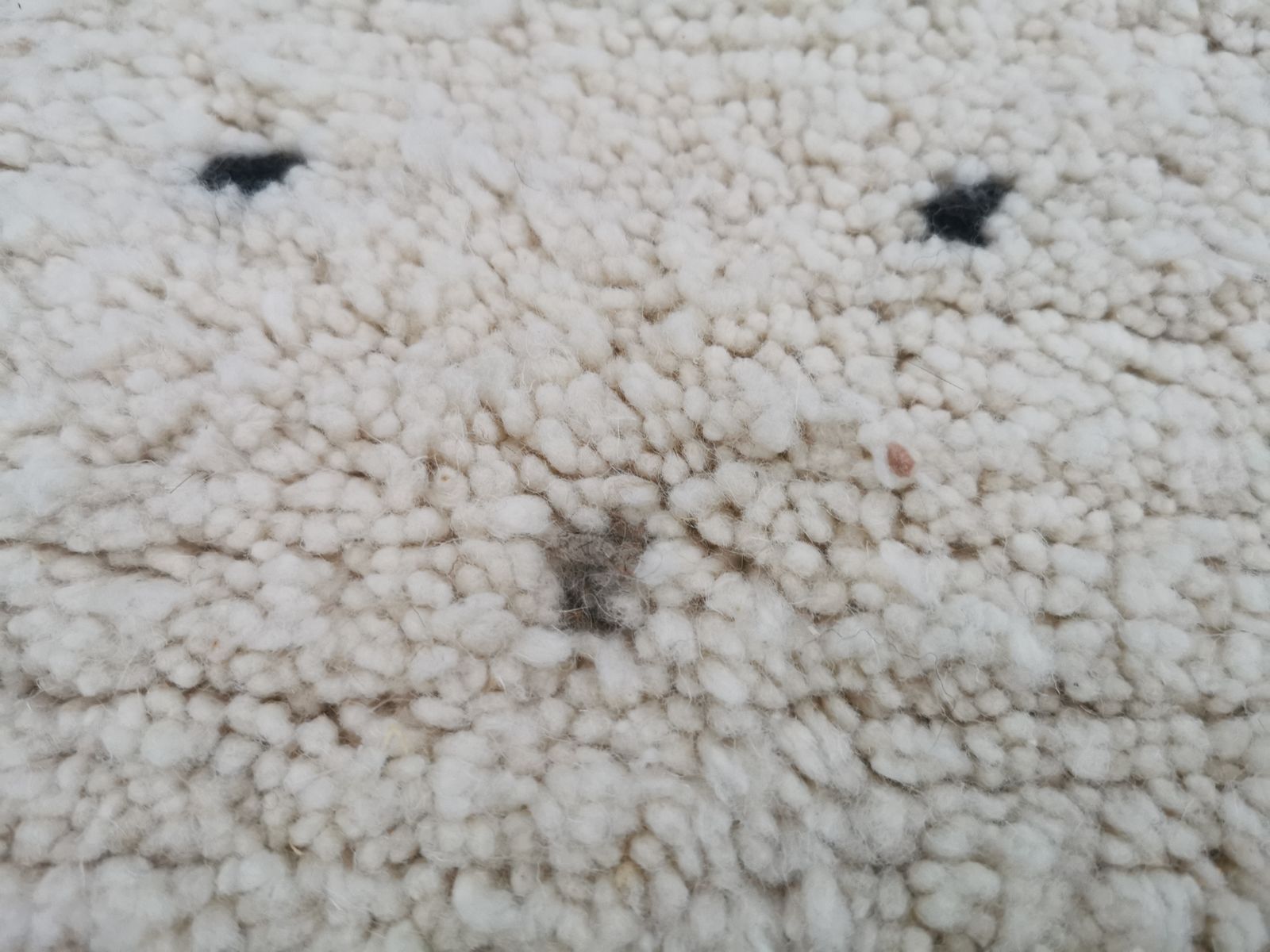 photo for sale No Custom Fee. 7.2x5.2 Ft/ Large Cream Handmade Moroccan Beni Ouarain Rug Berber Carpet. Natural Wool 220x160