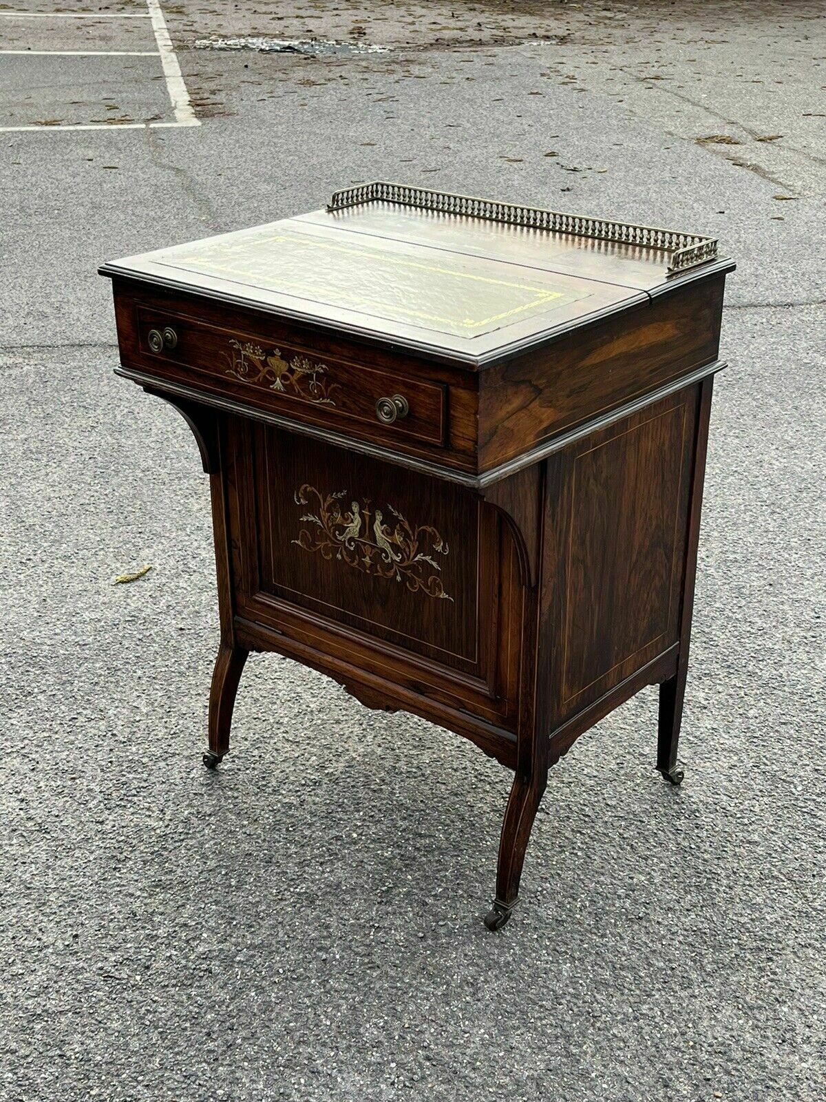 photo for sale Victorian Rosewood Davenport Desk And Chair Possibly By James Shoolbred