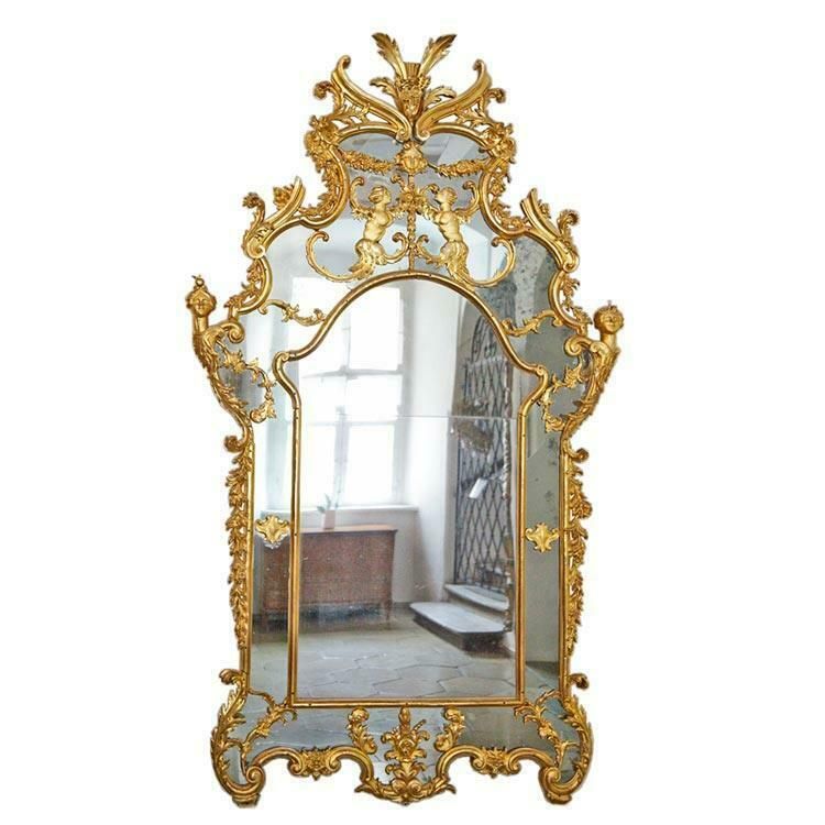 Palace Mirror, Giltwood, Italy 1750/1770 photo furniture