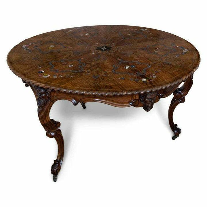 Center Table By Franz Xaver Fortner, Rococo, Germany C. 1840 photo vinterior