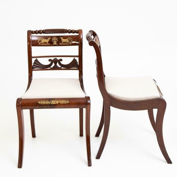 Set Van Acht Eetkamerstoelen En Fauteuils, Noord Duitsland Ca. 1830