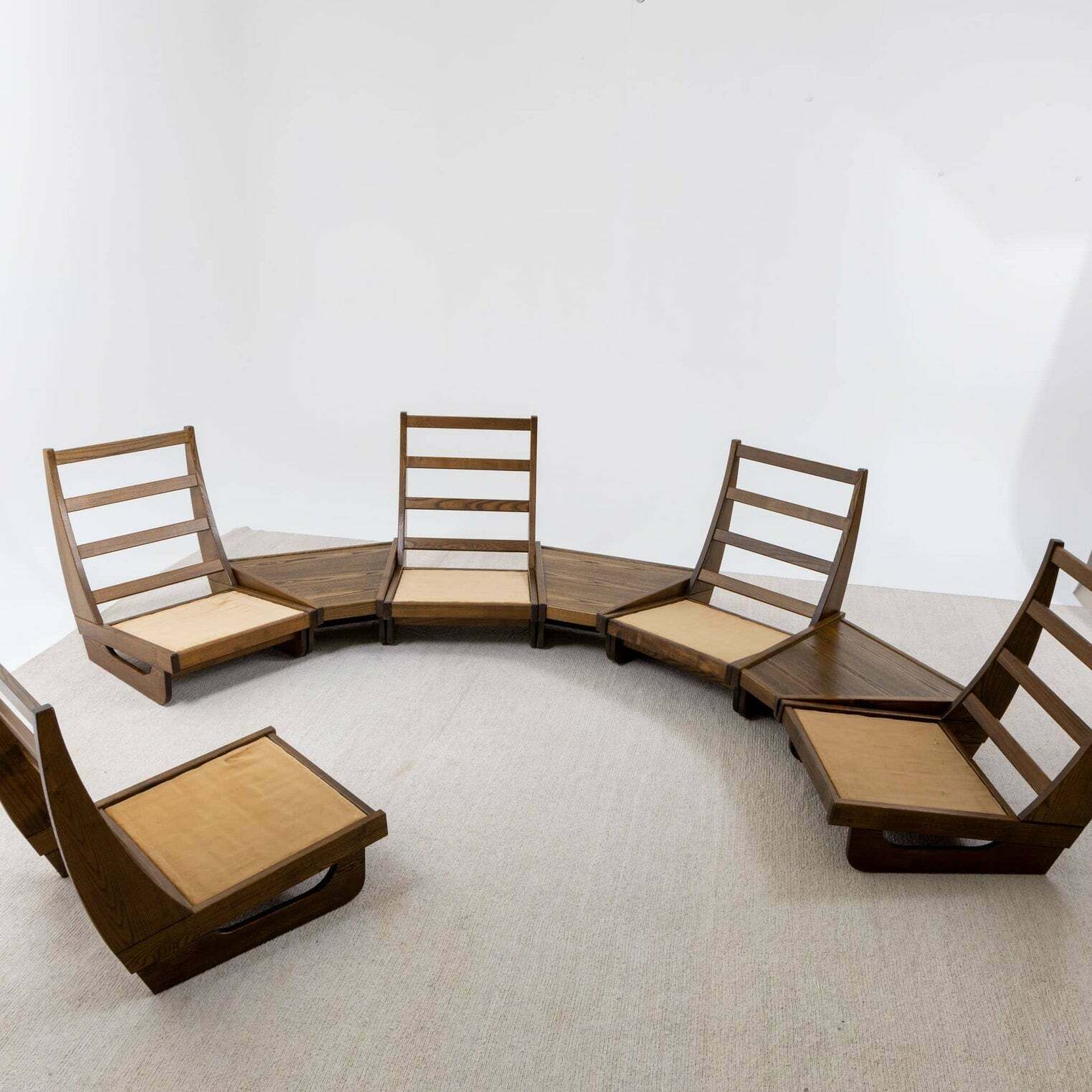 Modular Seating Group With Five Lounge Chairs, Italy 1950s photo furniture