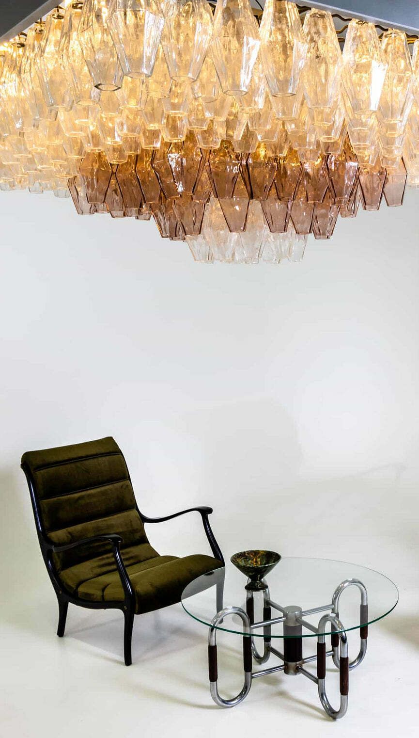 8395.0 Venini Poliedro Chandelier, Italy Mid 20th Century photo