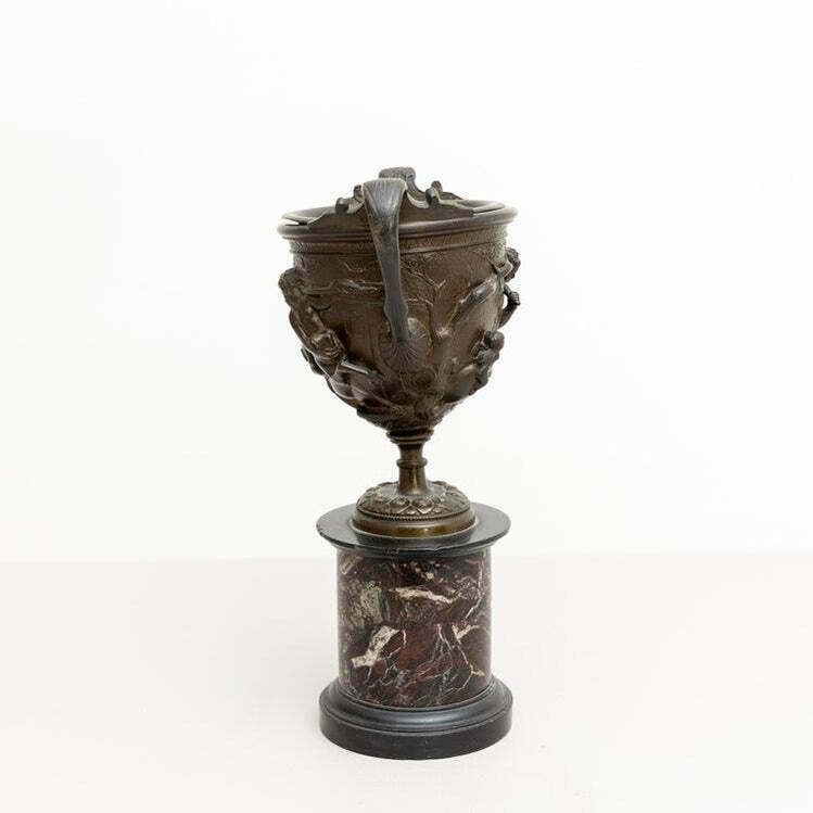 photo furniture Bronze Tazzas After A Pompeian Antique, Italy 19th Century