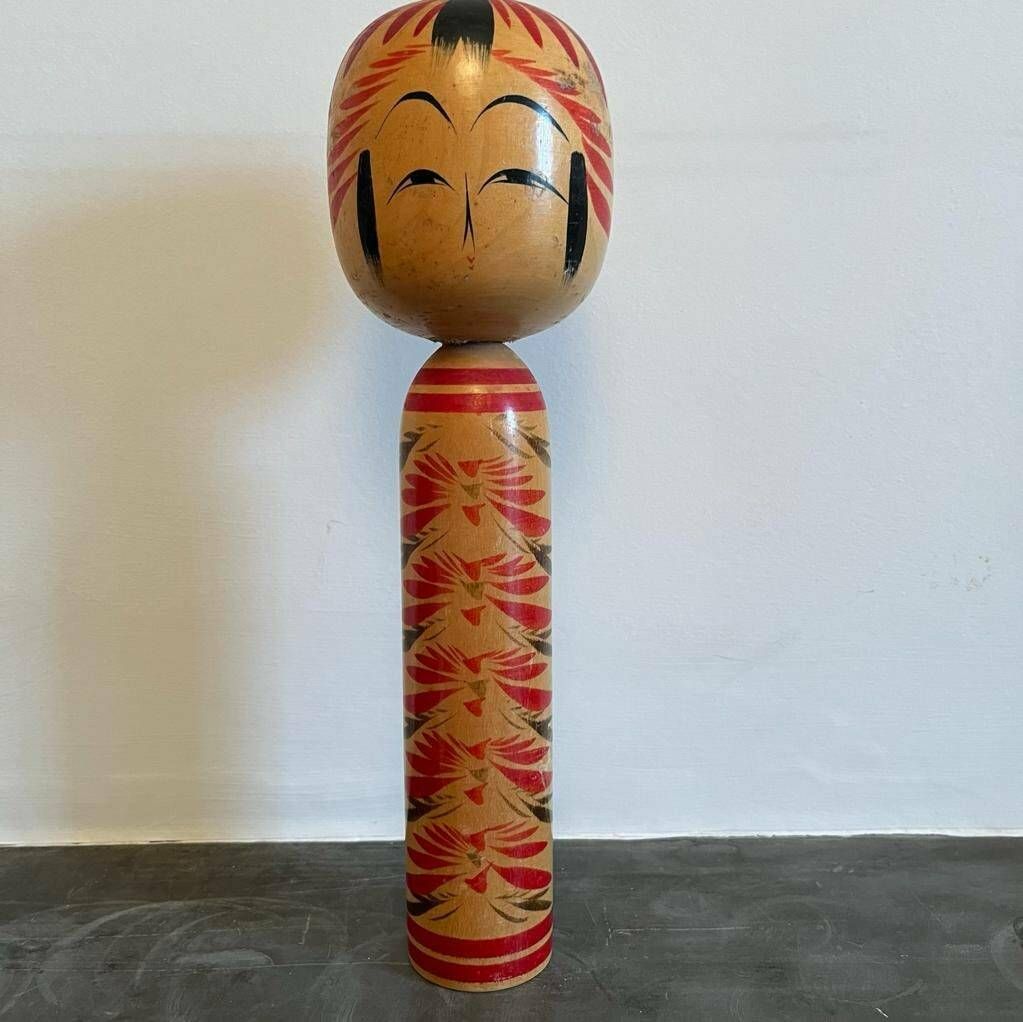 Vintage Japanese Kokeshi Wooden Doll ,Signed