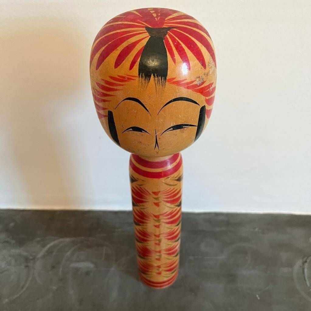 Vintage Japanese Kokeshi Wooden Doll ,Signed photo furniture