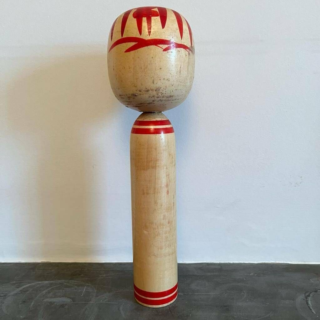 Vintage Japanese Kokeshi Wooden Doll ,Signed photo Home Decor