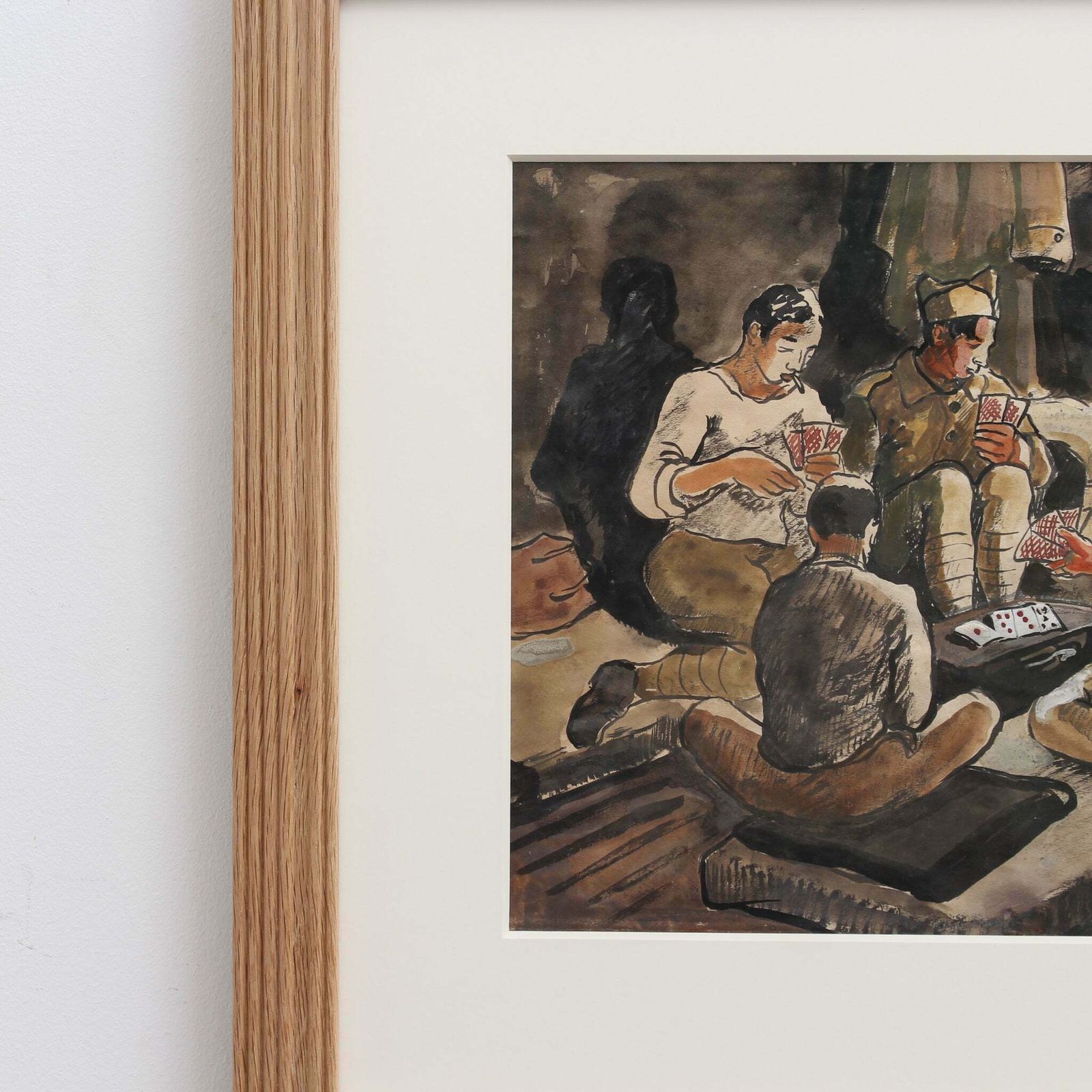 'Soldiers Playing Cards' By Yves Brayer (1939) photo 3250.0