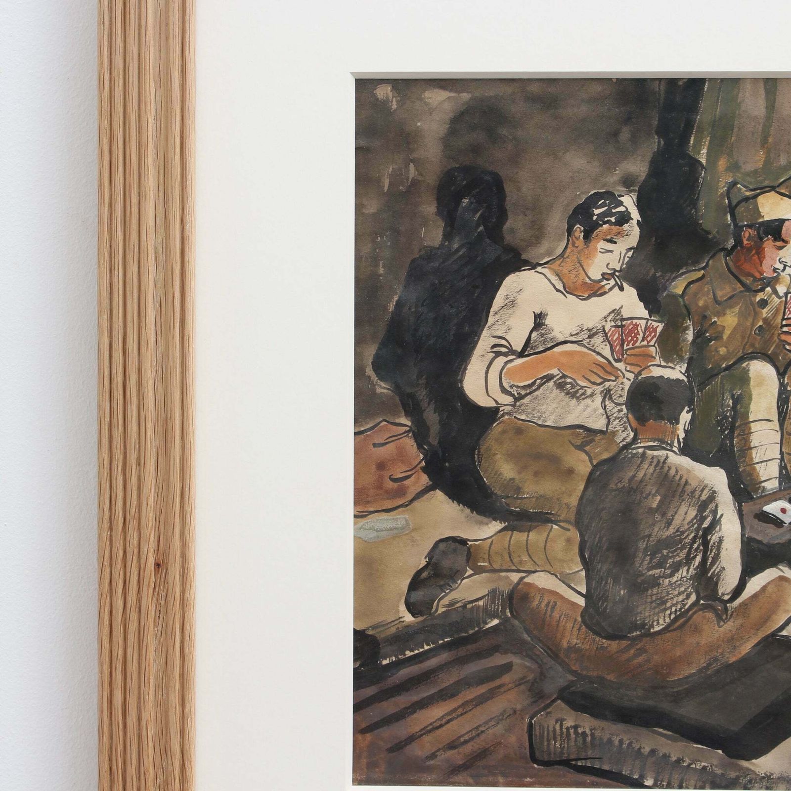 'Soldiers Playing Cards' By Yves Brayer (1939) photo vinterior