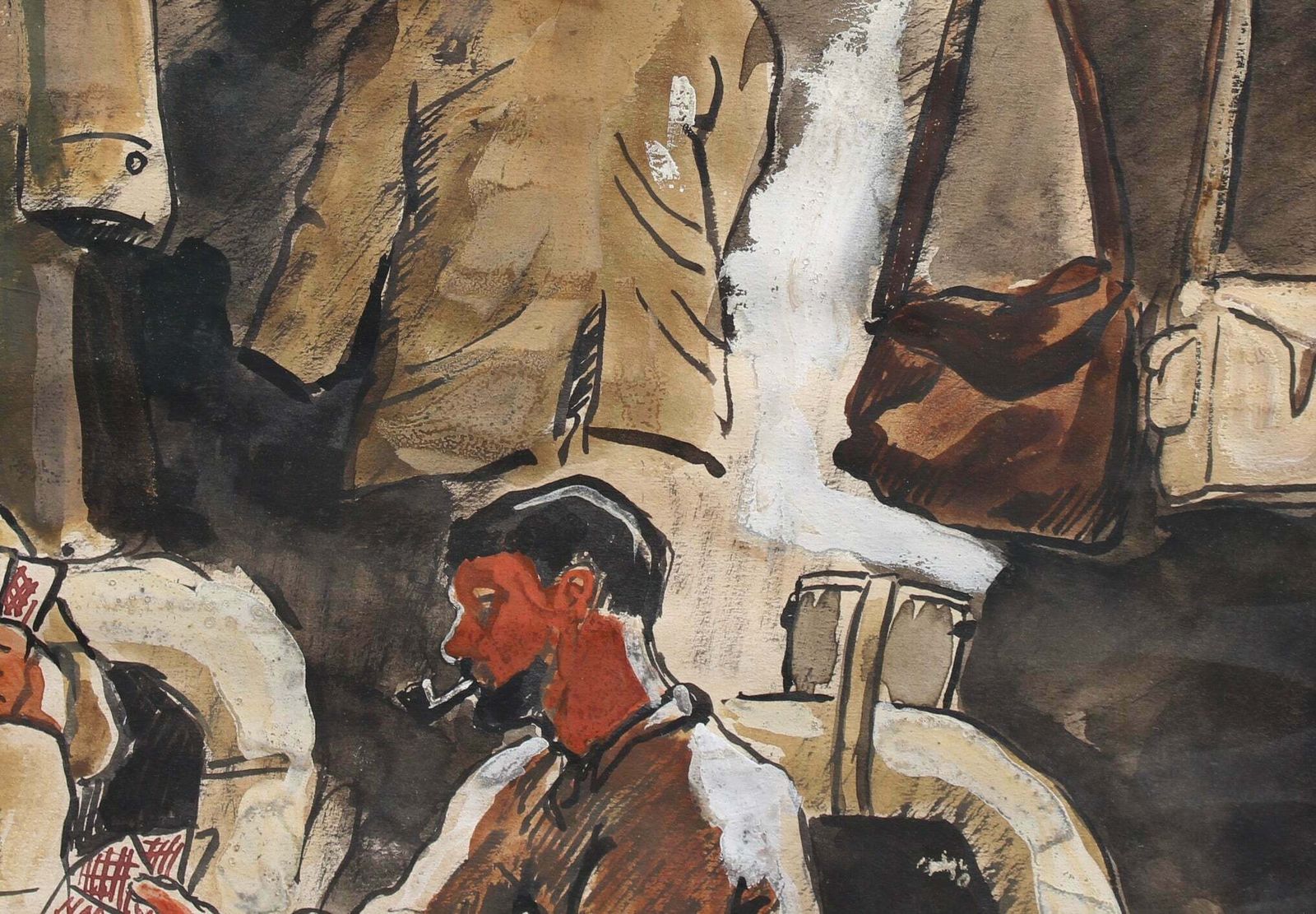 photo furniture 'Soldiers Playing Cards' By Yves Brayer (1939)