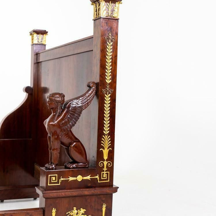 Empire Bed With Winged Caryatids And Firegilt Bronze Applications, France Circa 1815/20 photo 22037.0