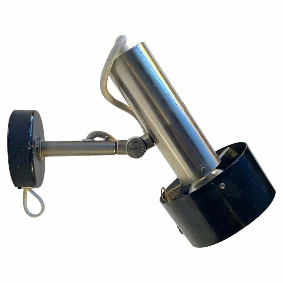 Scandinavian Industrial Steel Wall Light By Nordisk Solar, 1970s