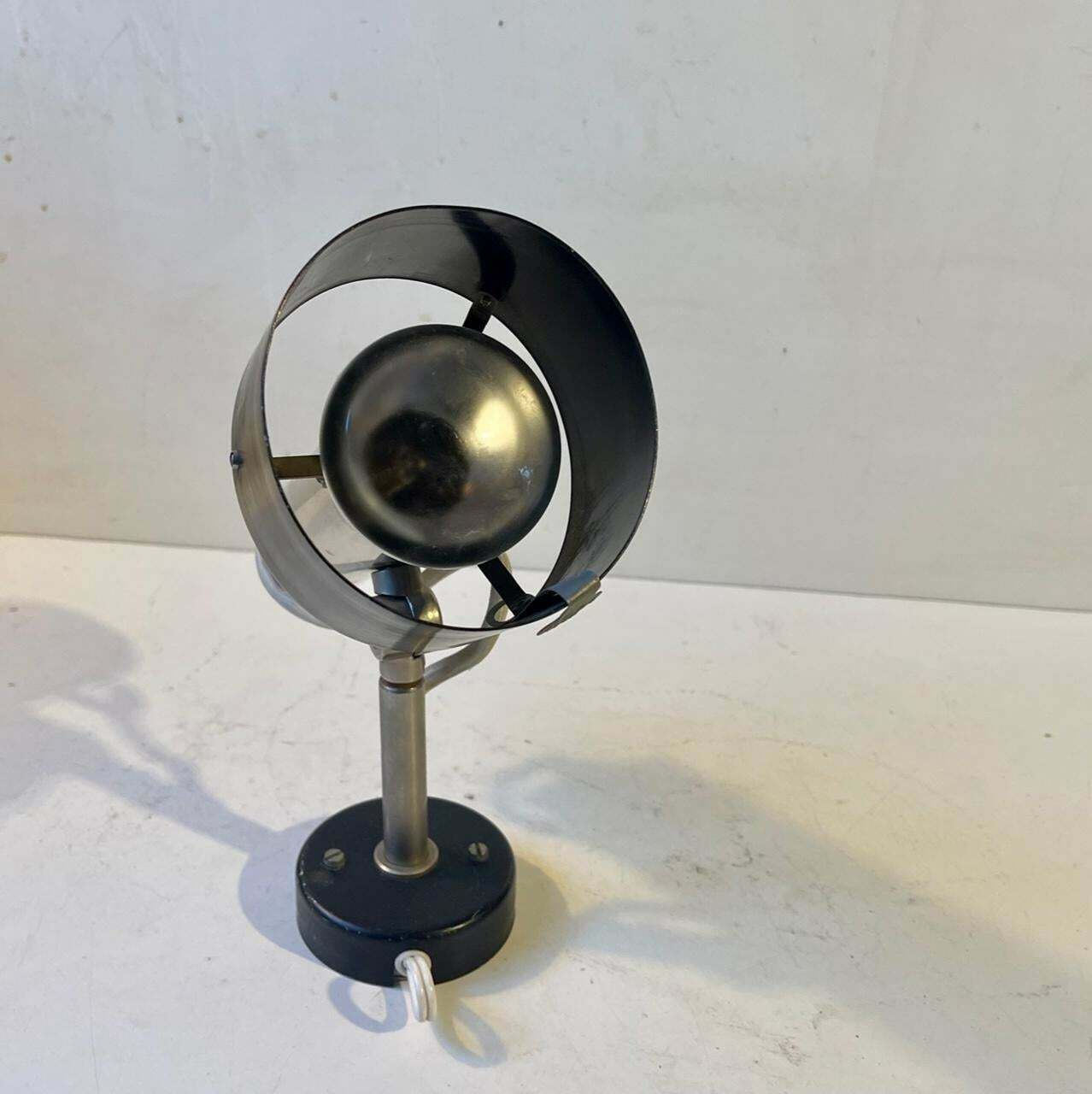 Scandinavian Industrial Steel Wall Light By Nordisk Solar, 1970s photo Lighting