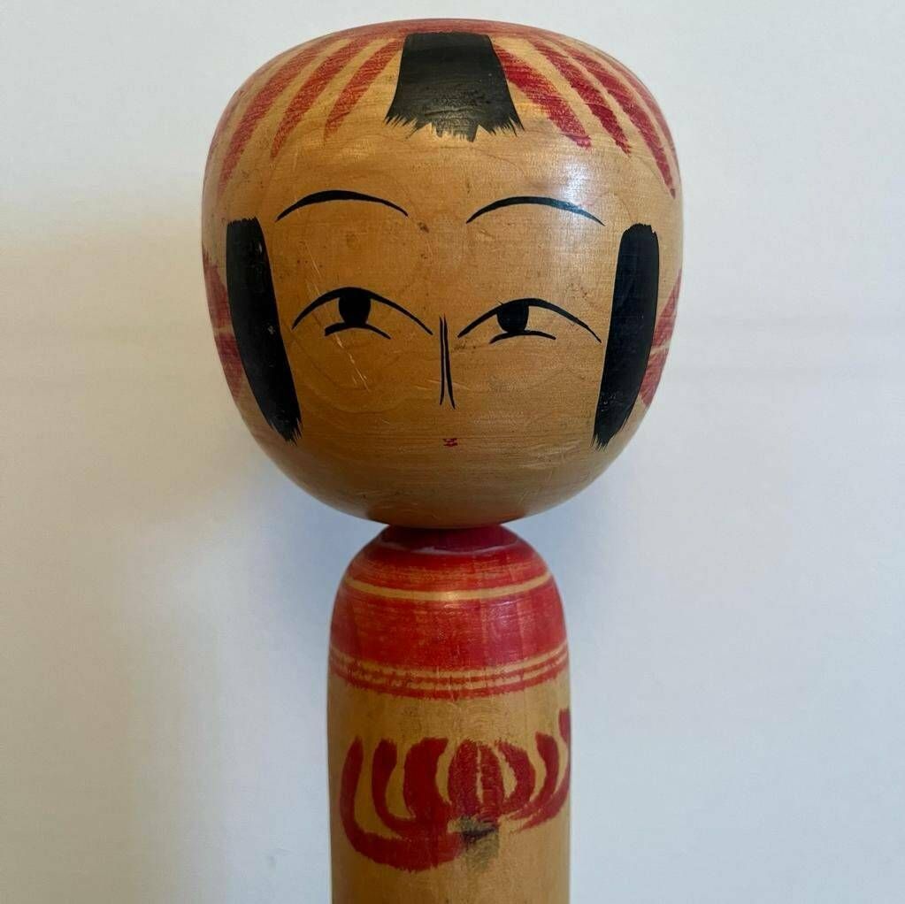 Vintage Japanese Kokeshi Wooden Doll Side Signed photo furniture