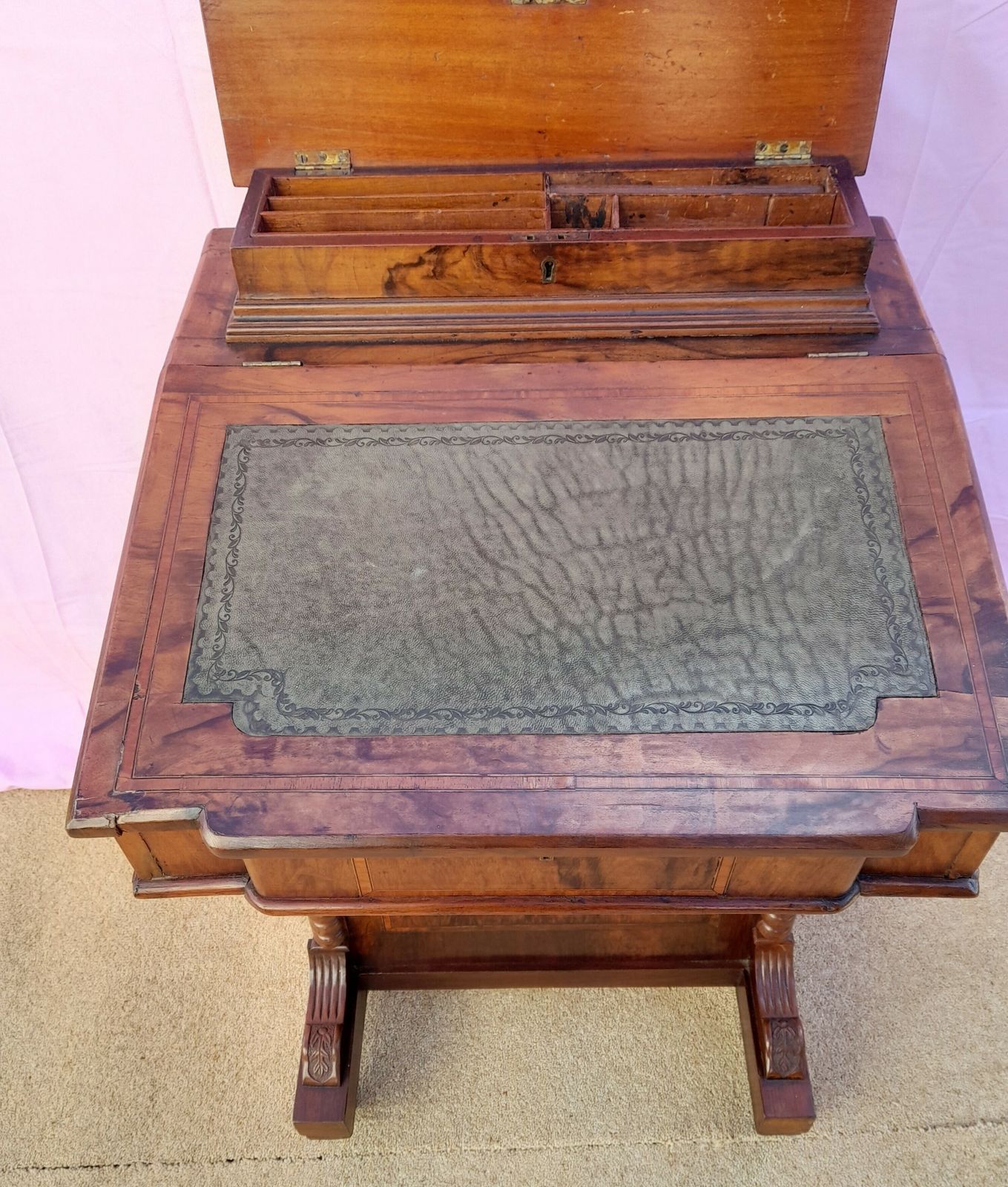 Antique Walnut Davenport Desk, 1910s photo furniture