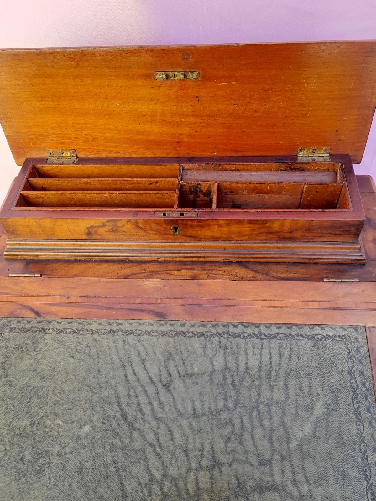 Antique Walnut Davenport Desk, 1910s photo for sale