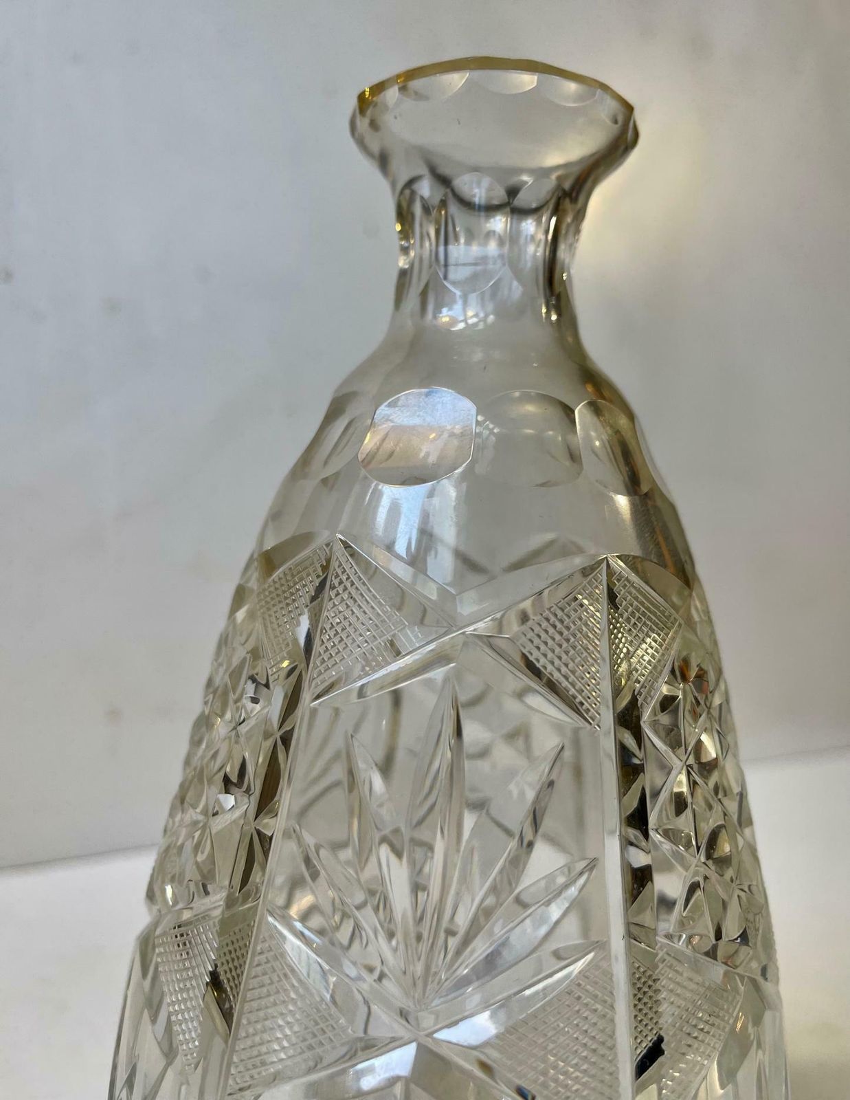 French Midcentury Cut Crystal Decanter From Cristal De Lorraine, 1950s photo buy