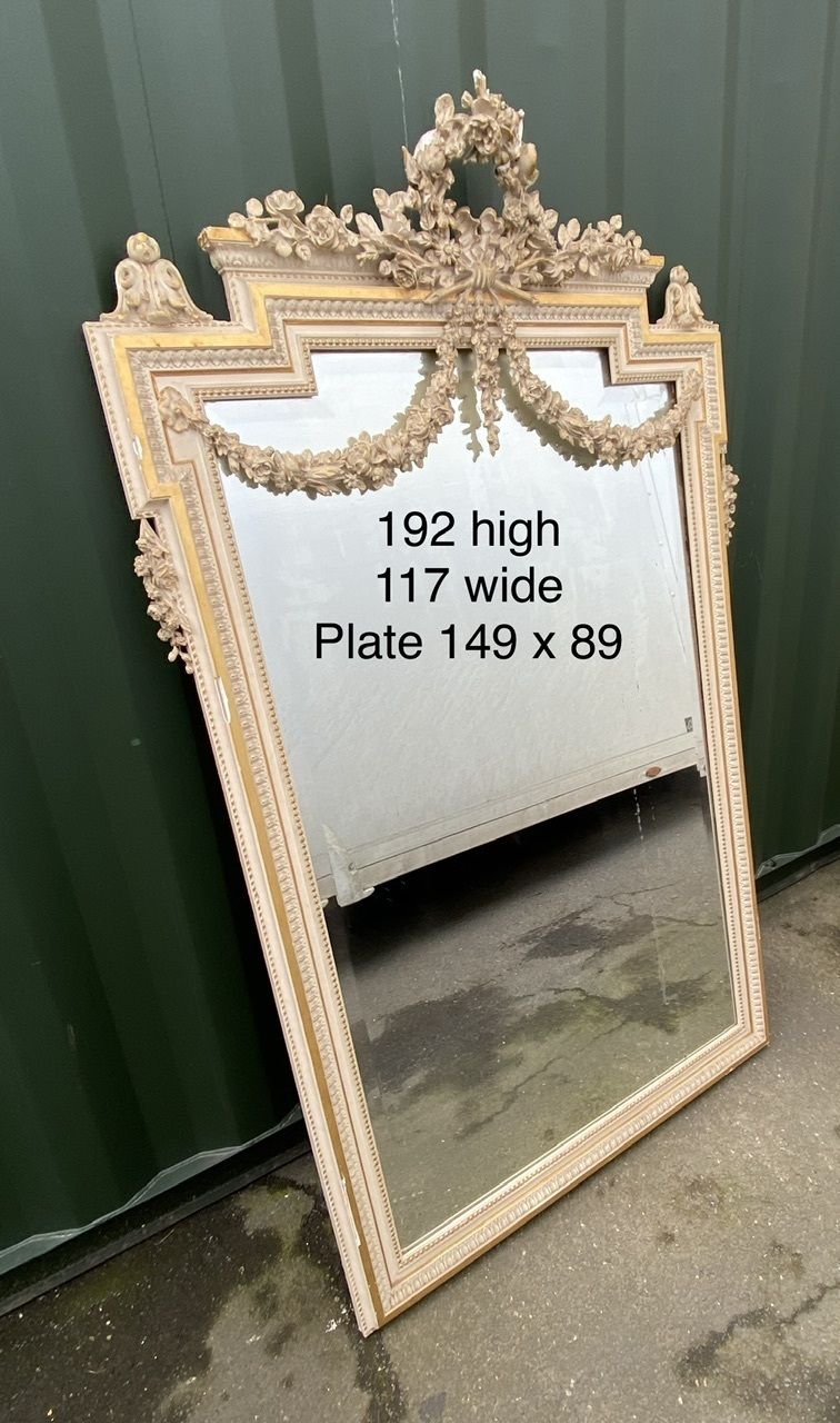 Wonderful Large French 19th Century Wall Mirror photo furniture