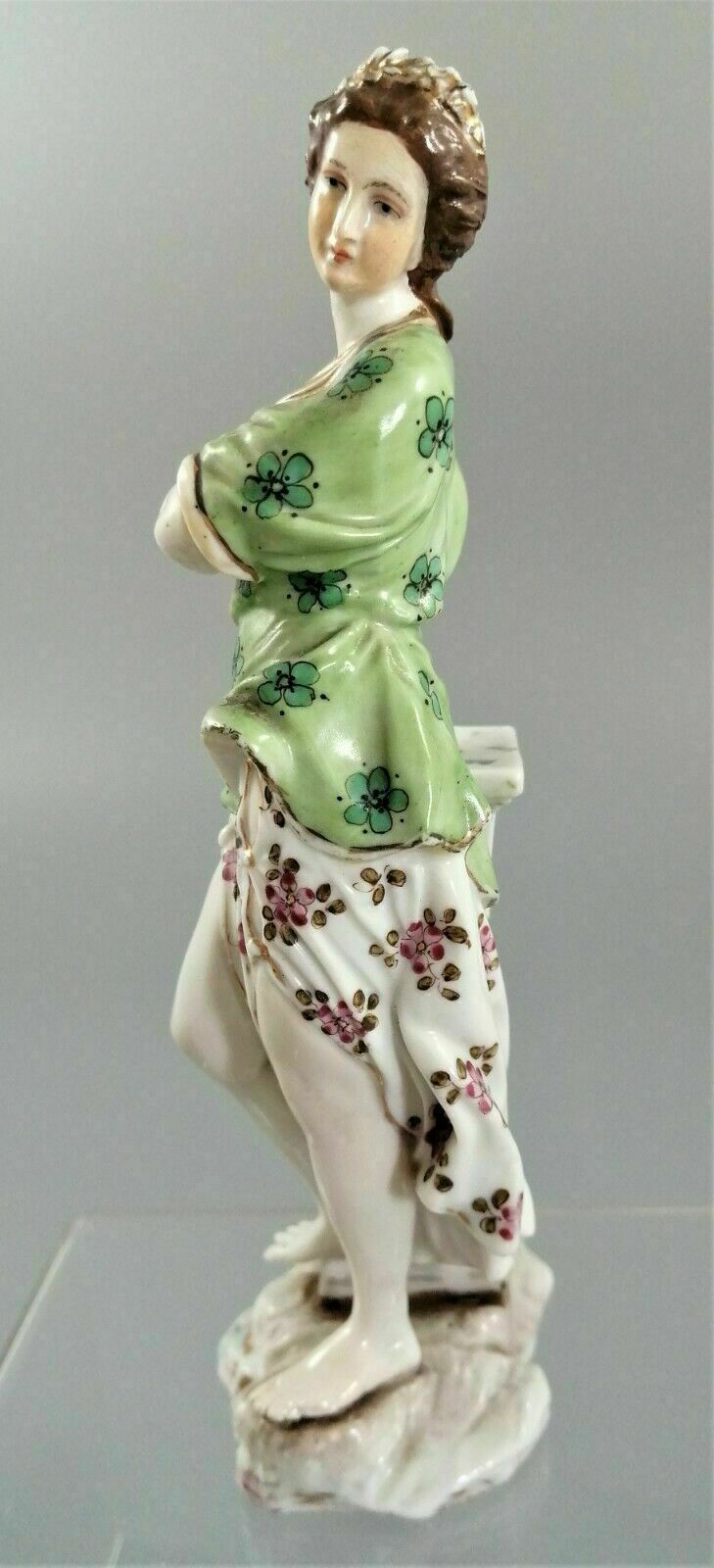 Antique Triebner Ens & Eckert , Volkstedt , Porcelain Figurine Of A Muse Holding photo Home Decor