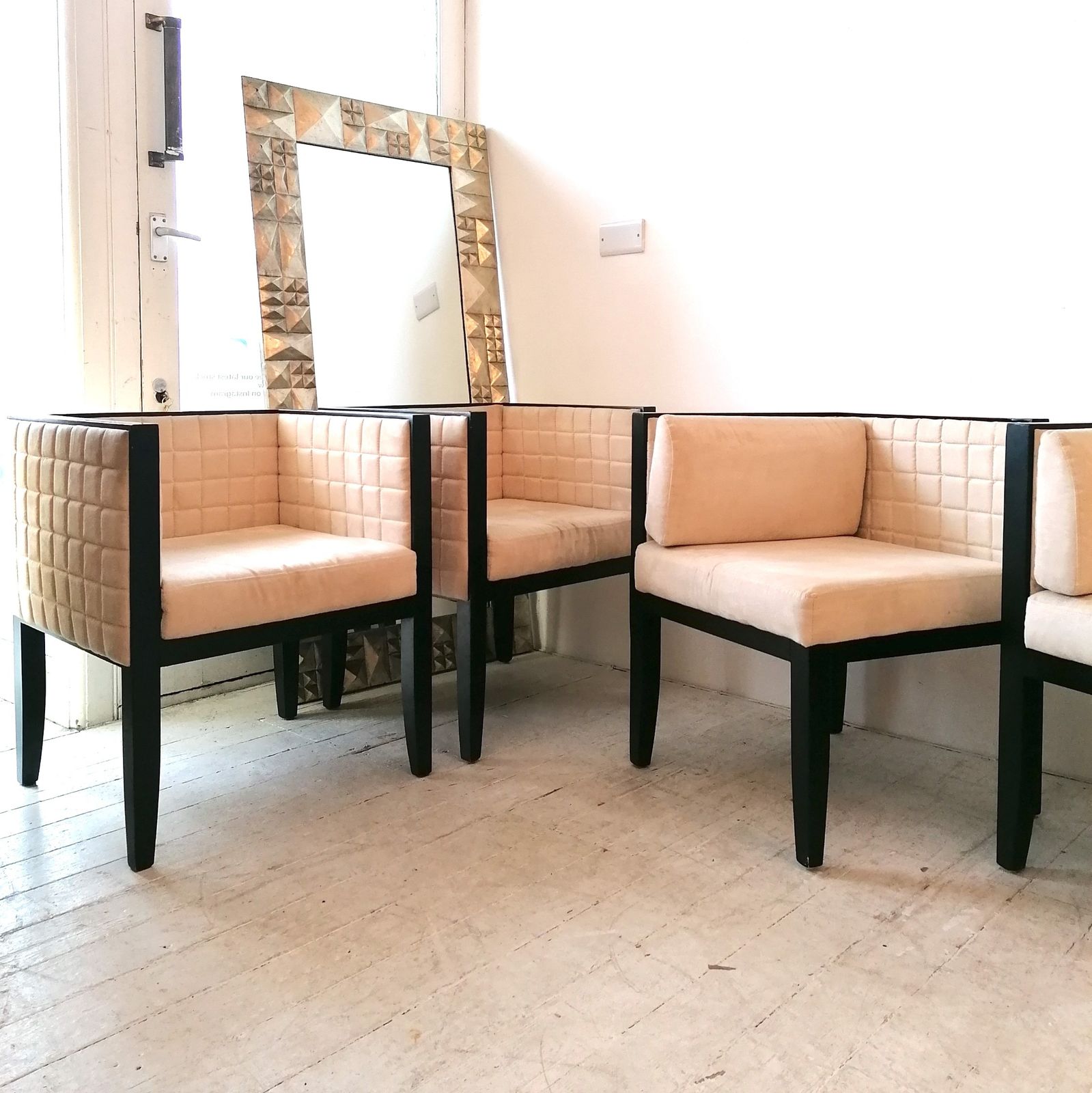 Set Of 6 Vintage Yale Dining Chairs By Pietro Costantini, Italy, 1980s/90s, Josef Hoffman Style. photo for sale