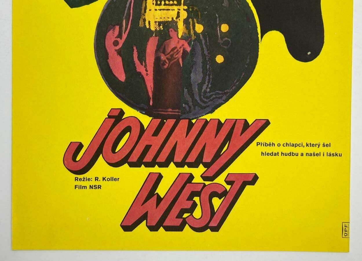 Original Film Poster, Johnny West, Vladimír Benetka, 1978, Genuine Czech Vintage Print photo for sale